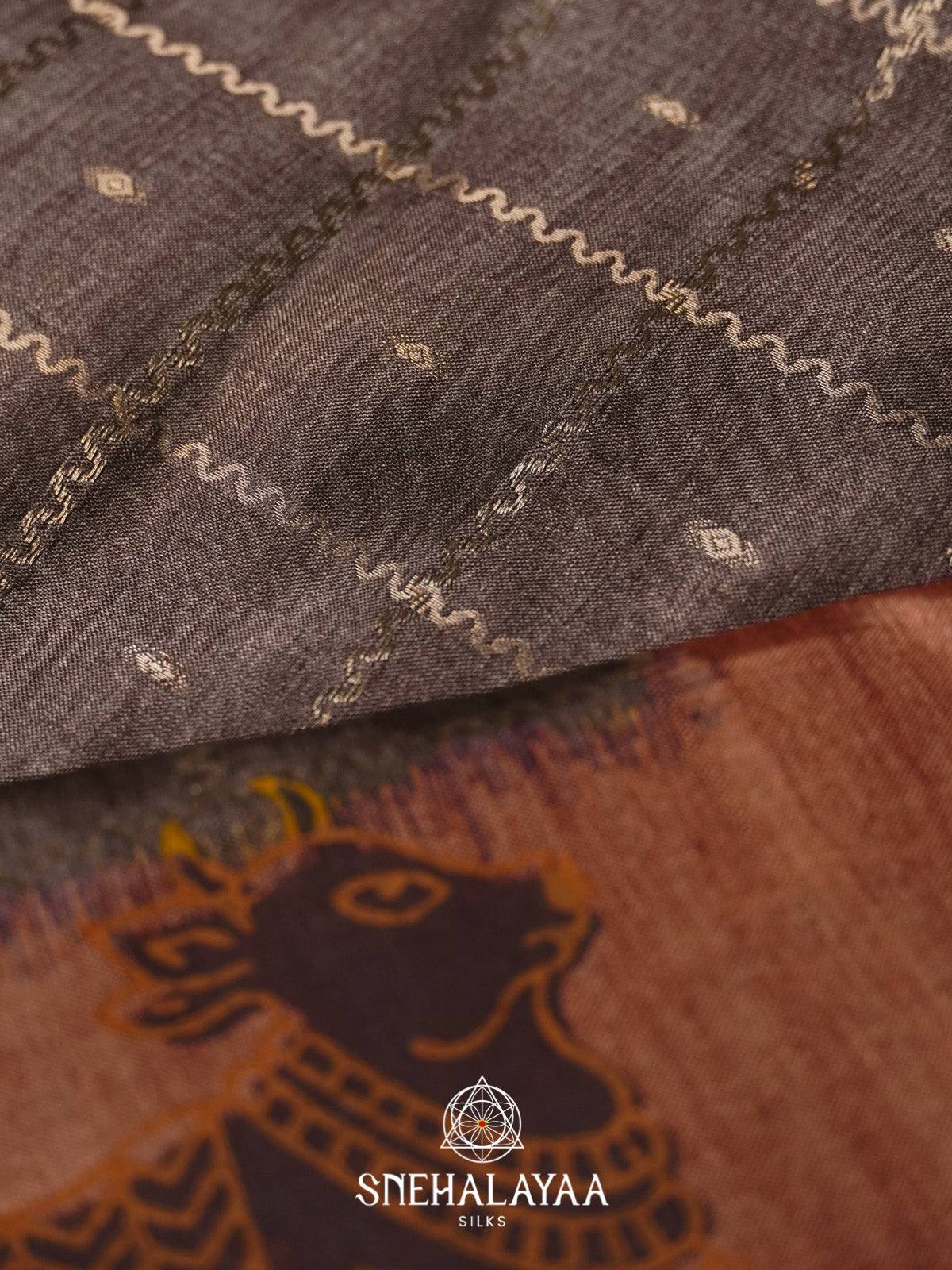 Brown Tussar Saree