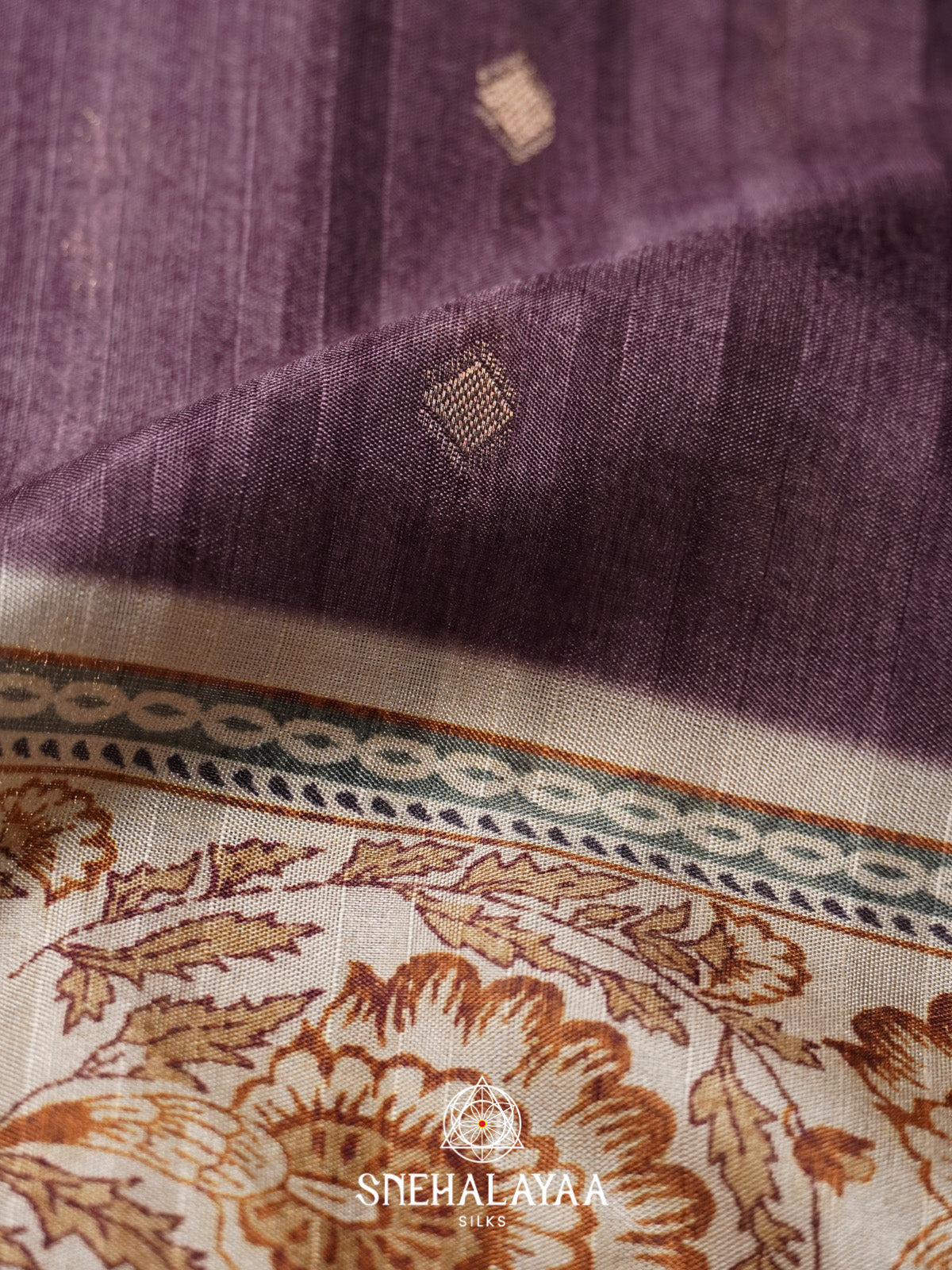Purple Tussar Saree