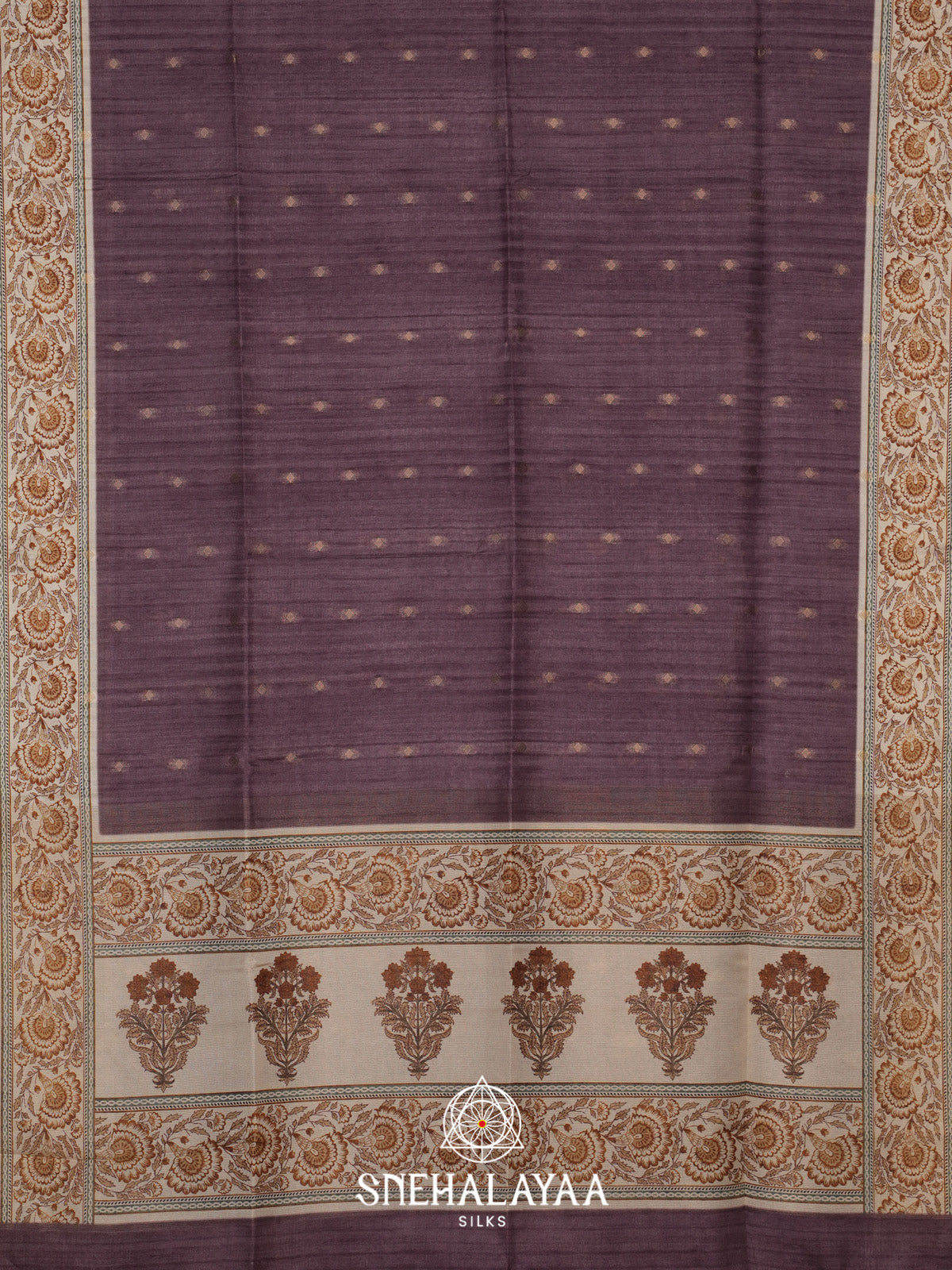 Purple Tussar Saree