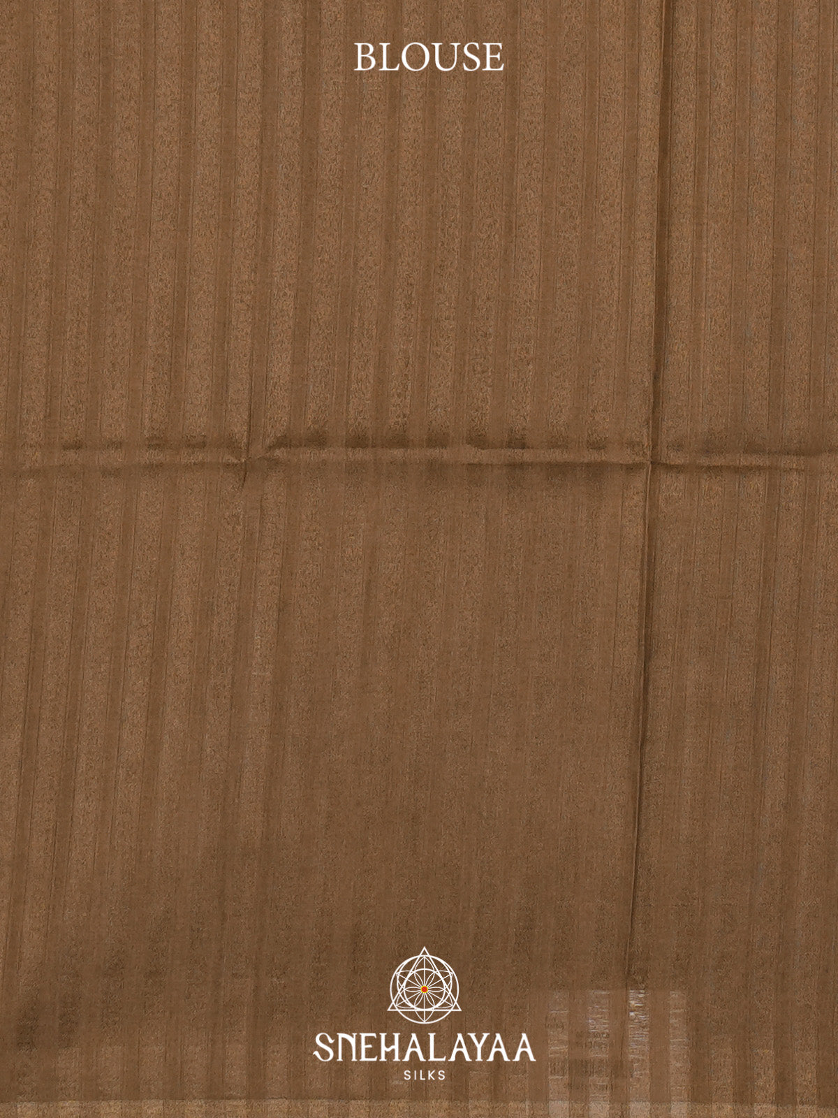 Khaki Brown Tussar Saree