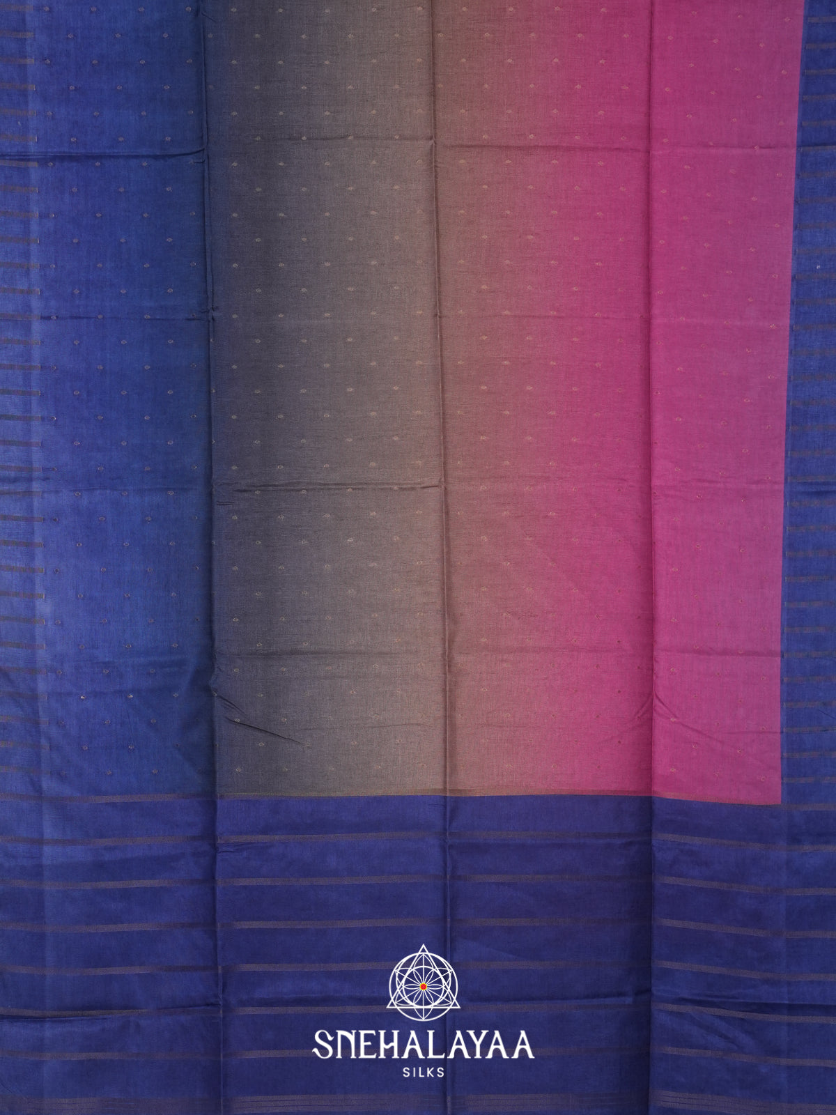 Blue Tussar Saree