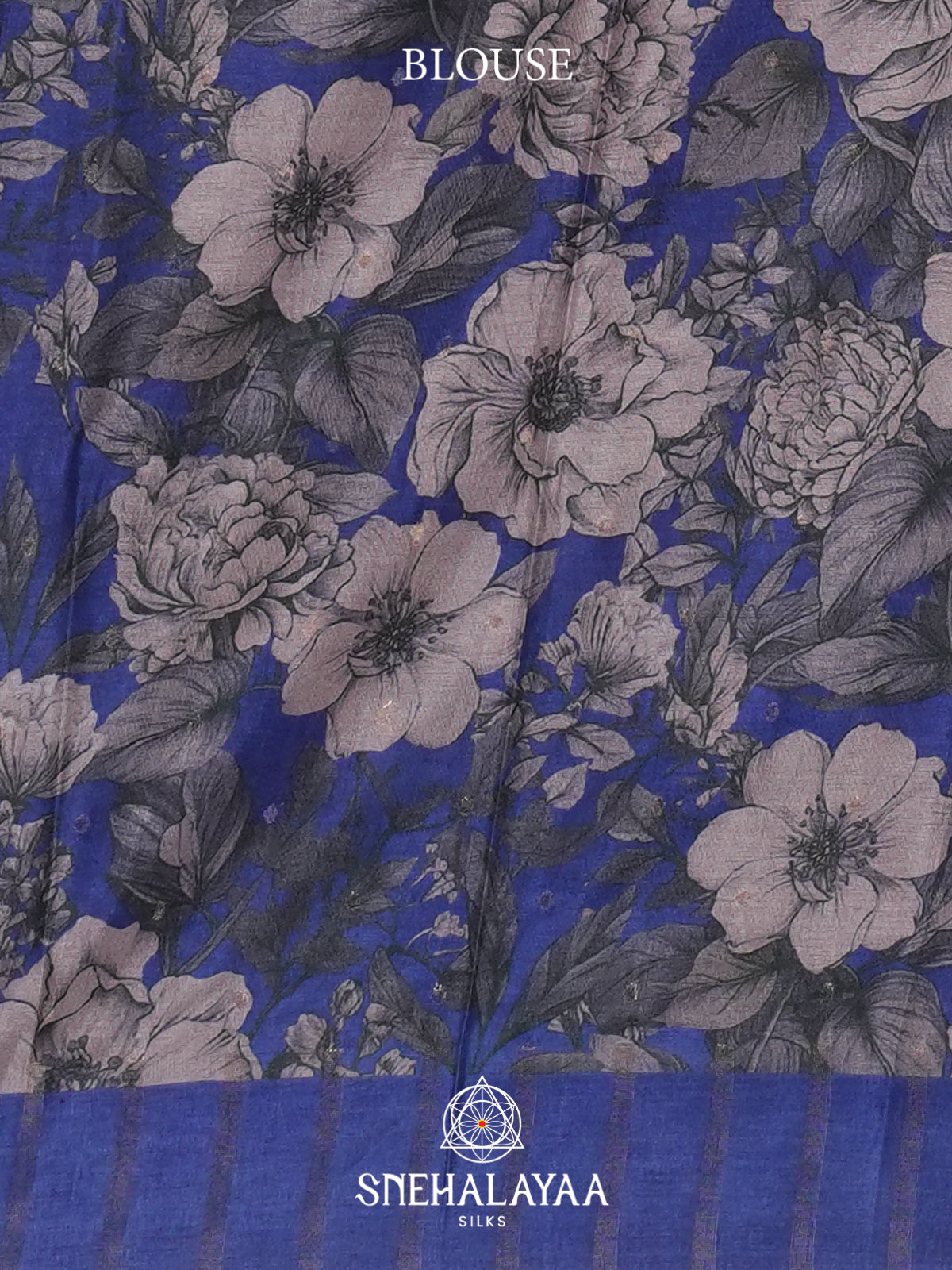 Blue Tussar Saree