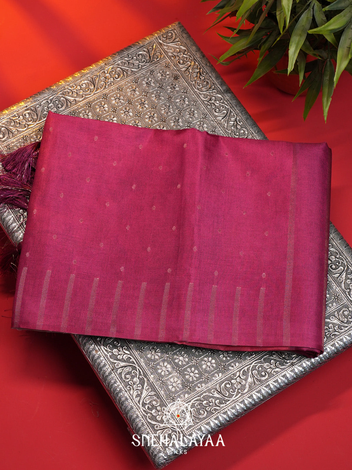 Pink Tussar Saree