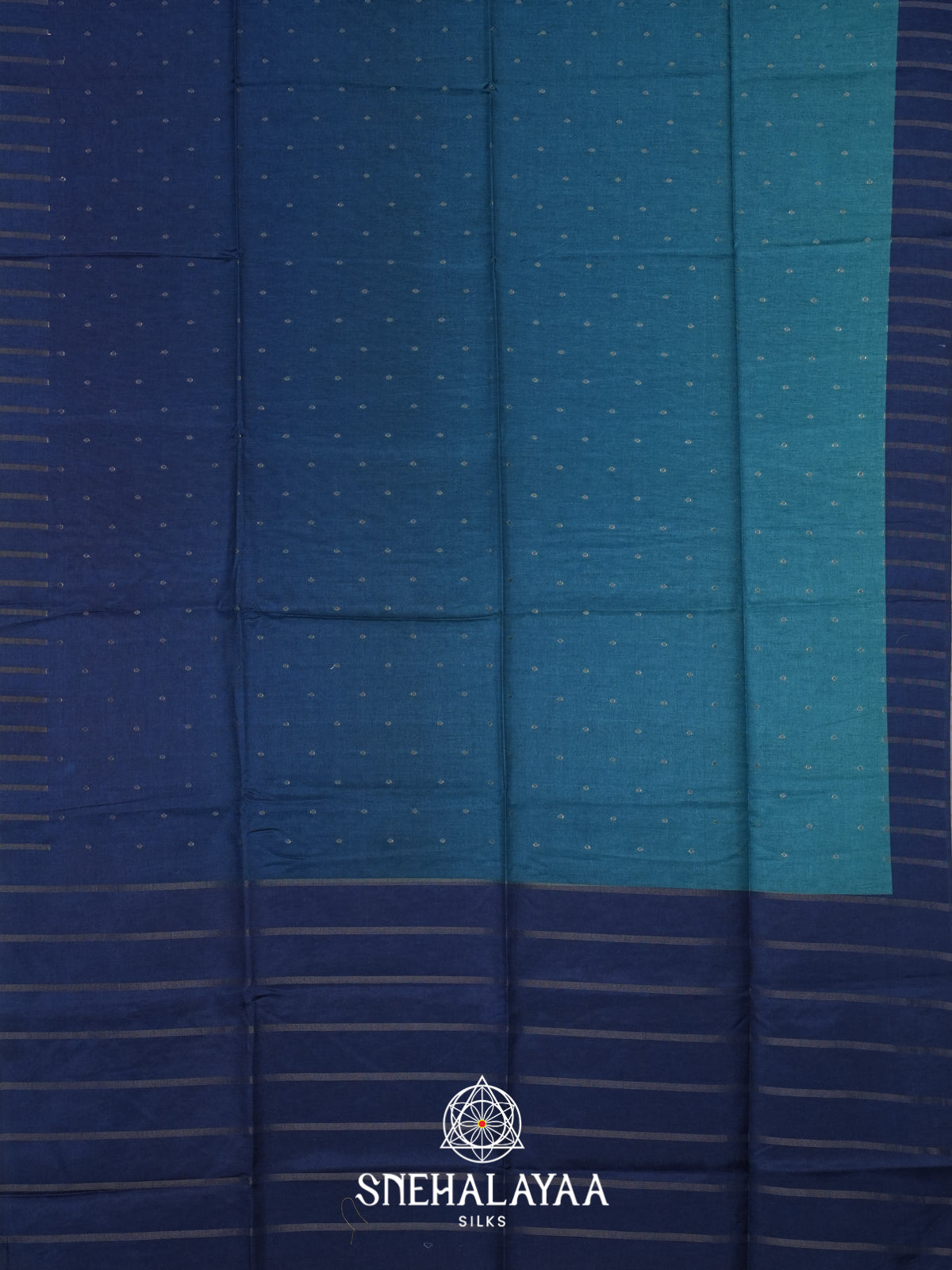 Navy Blue Tussar Saree