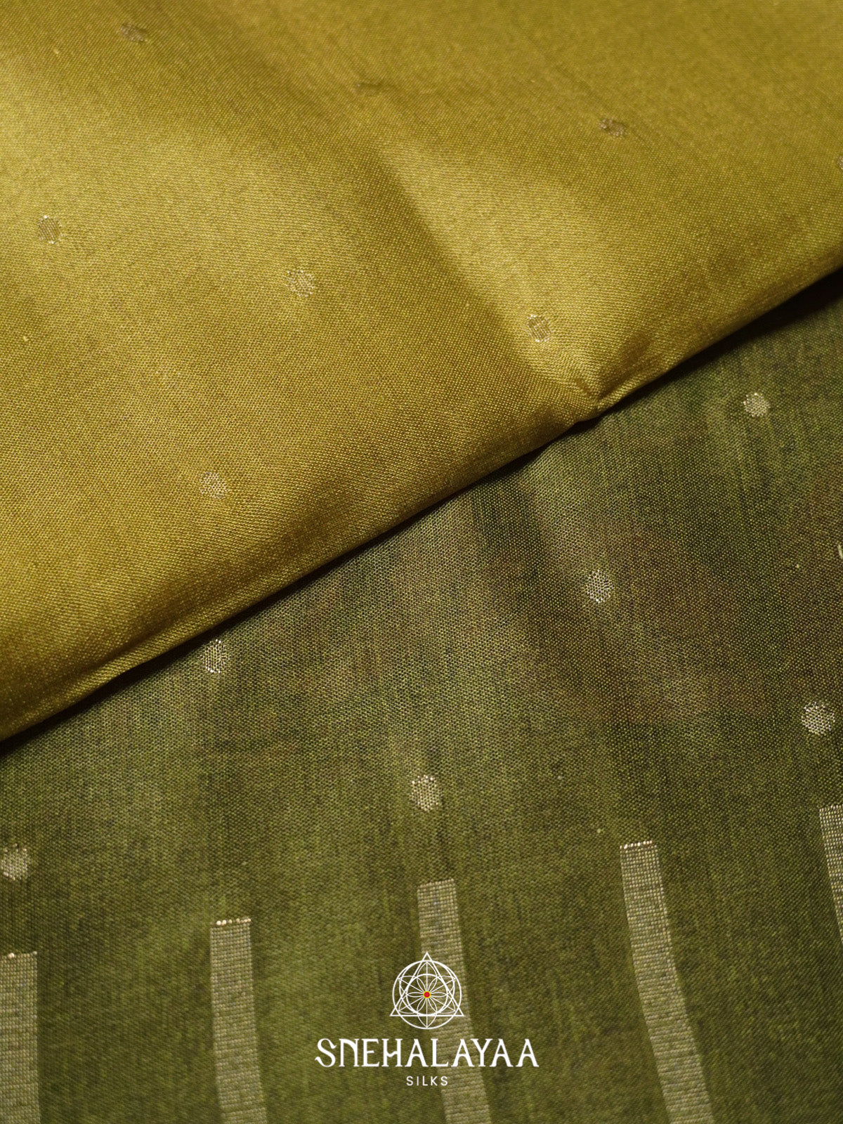 Olive Green Tussar Saree
