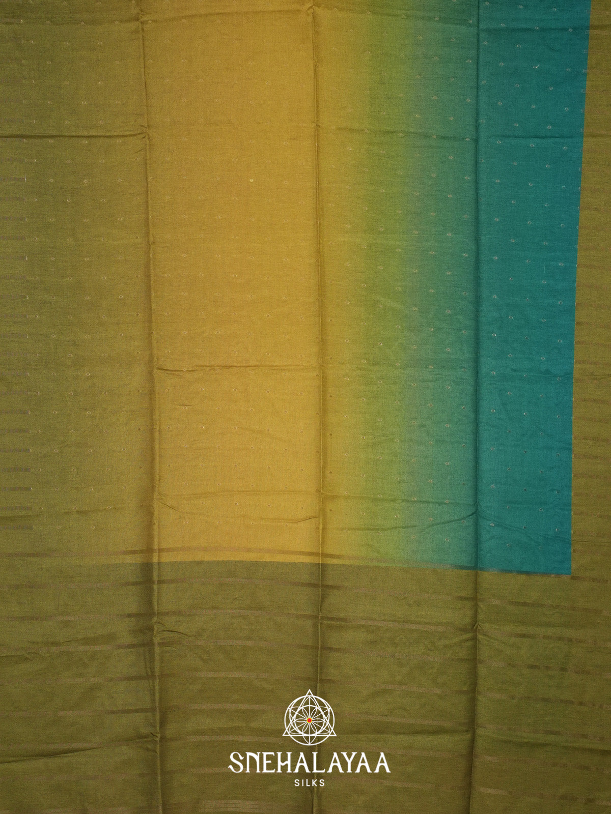 Olive Green Tussar Saree