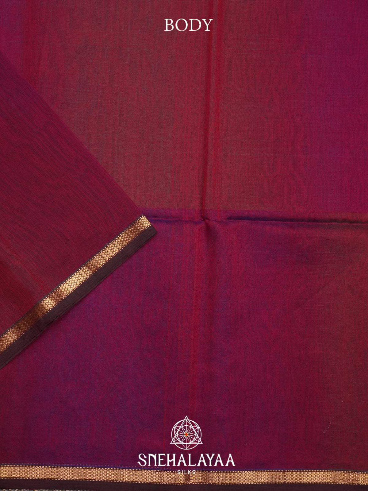 Magenta Maheshwari Silk Cotton Saree