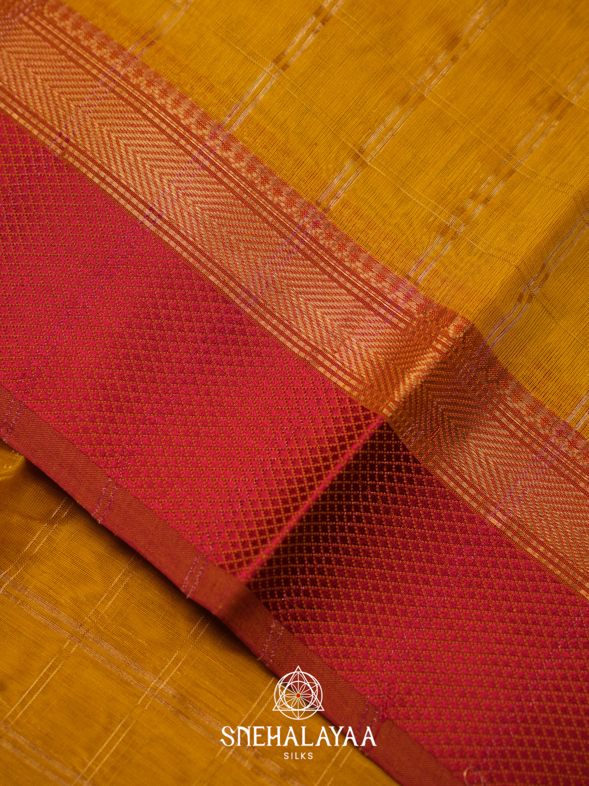 Yellow Maheshwari Silk Cotton Saree