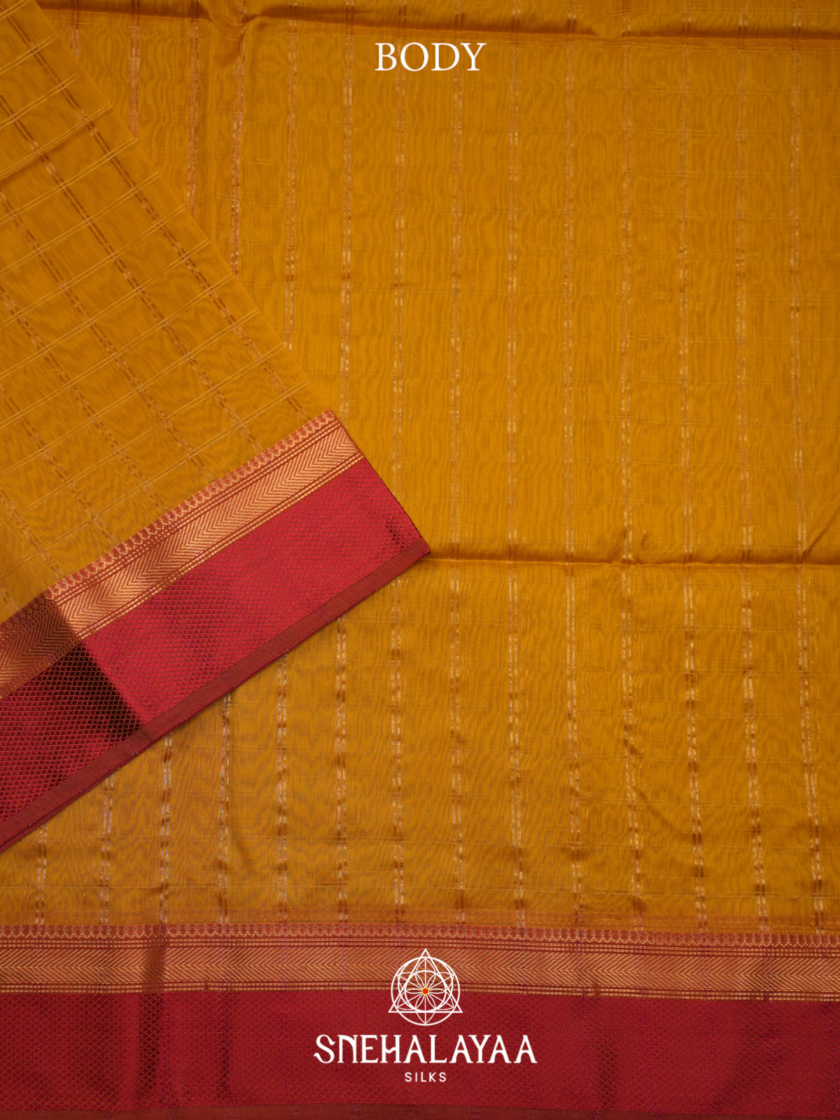 Yellow Maheshwari Silk Cotton Saree