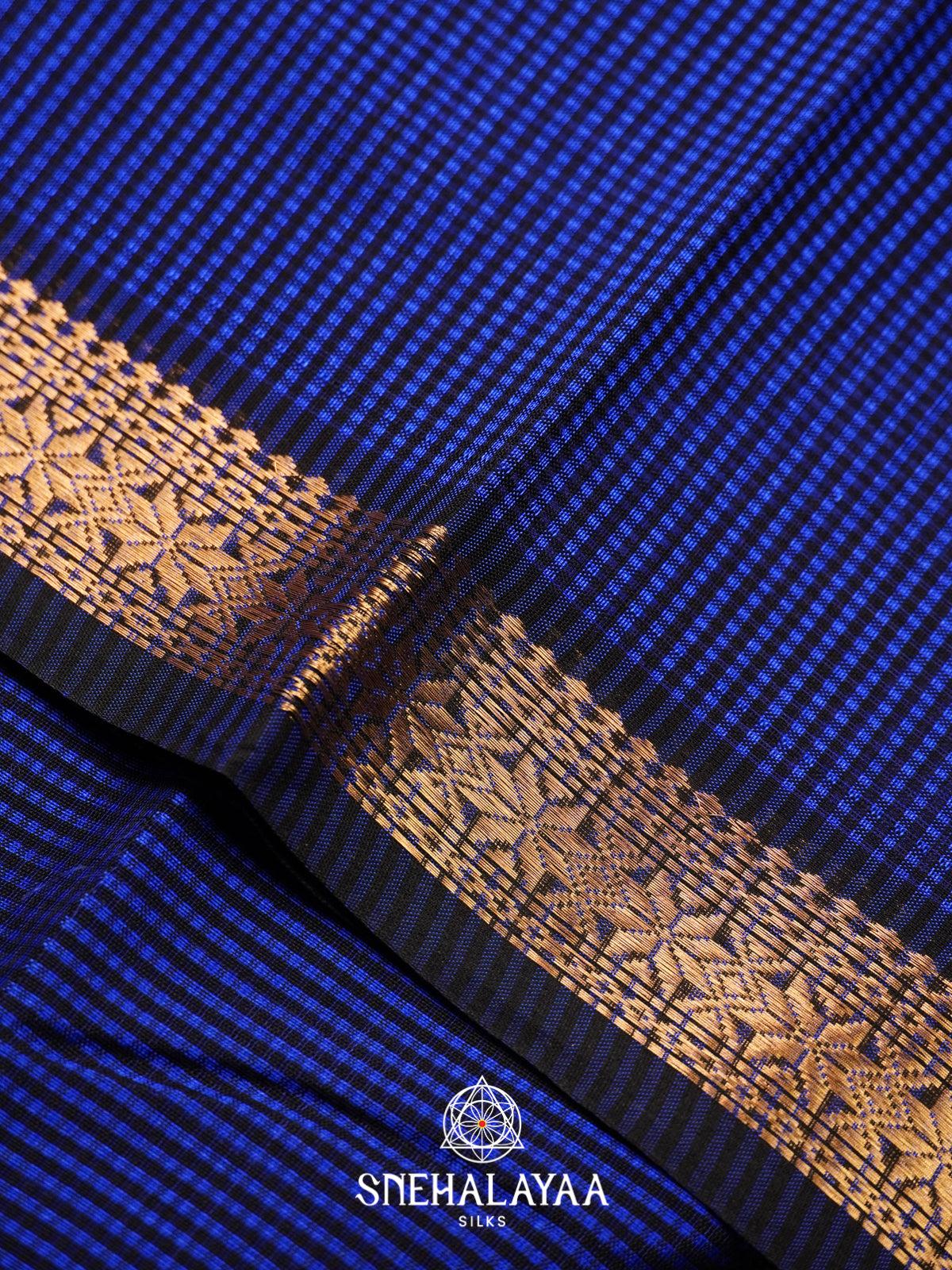Blue Maheshwari Silk Cotton Saree