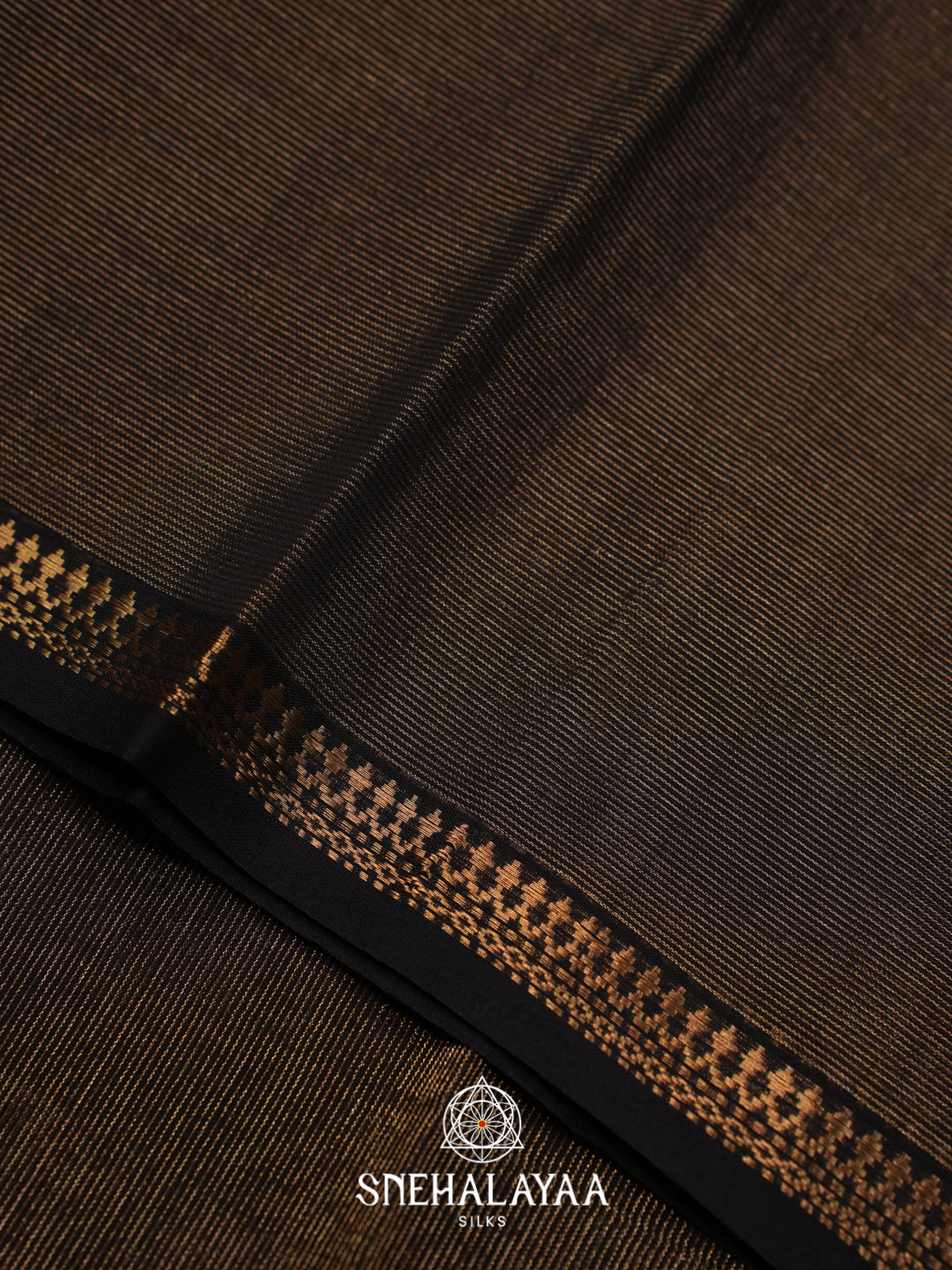 Black Maheshwari Silk Cotton Saree