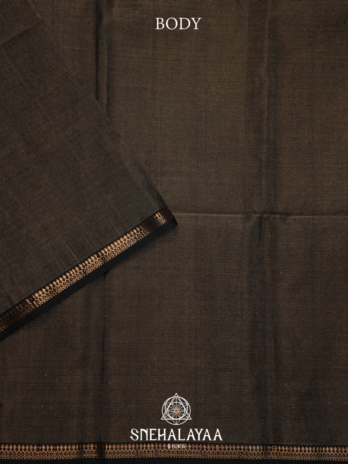 Black Maheshwari Silk Cotton Saree