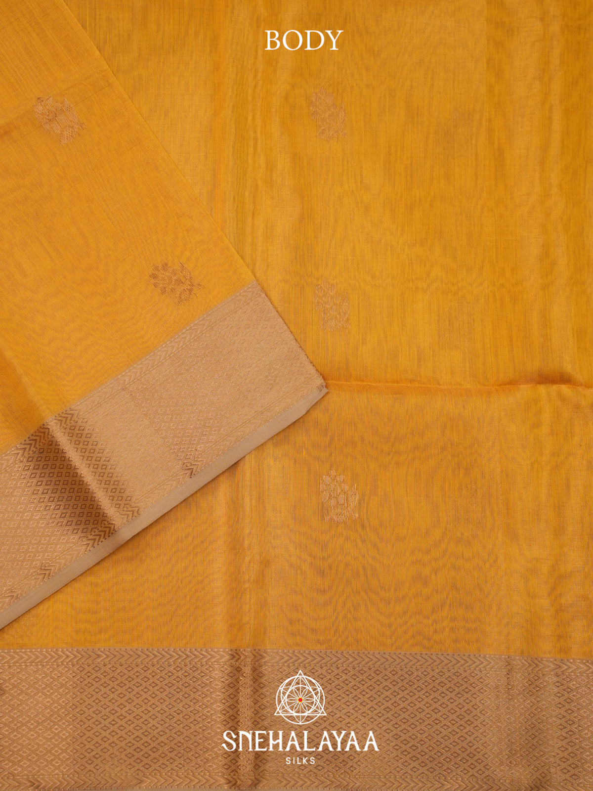 Yellow Maheshwari Silk Cotton Saree
