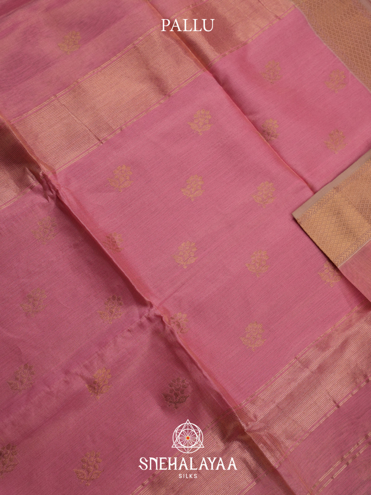 Pink Maheshwari Silk Cotton Saree