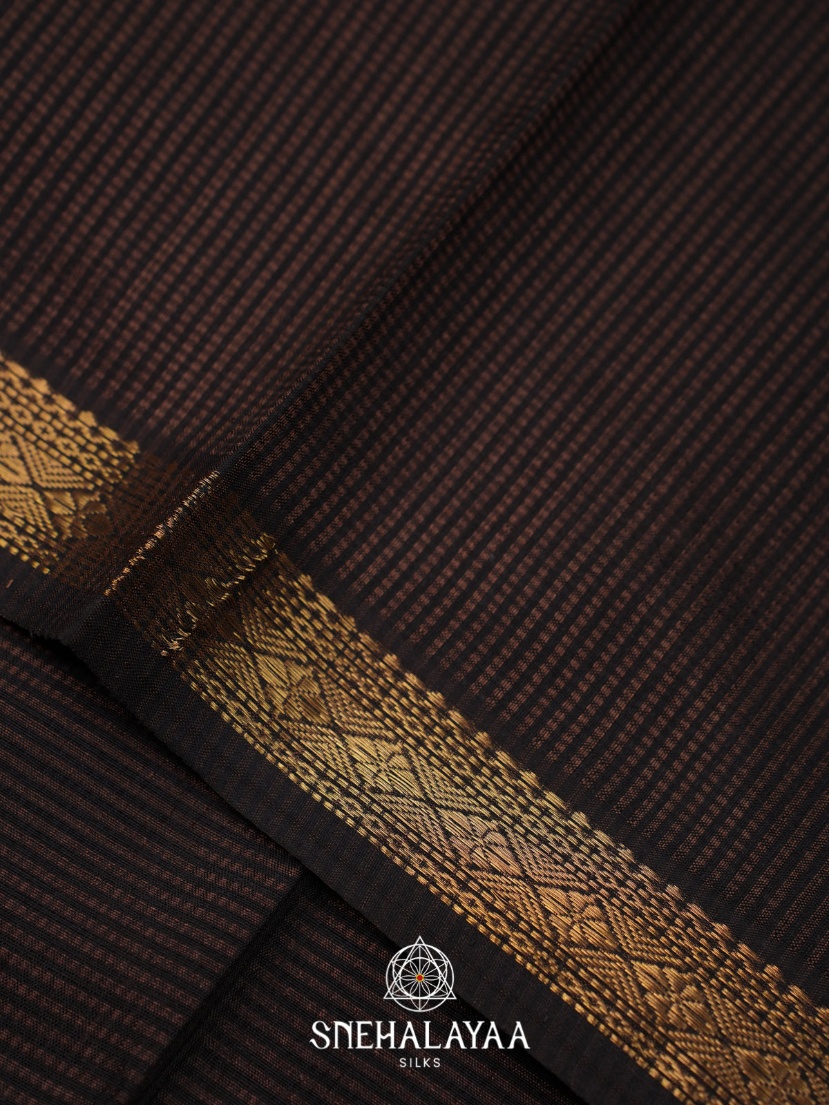 Black Maheshwari Silk Cotton Saree