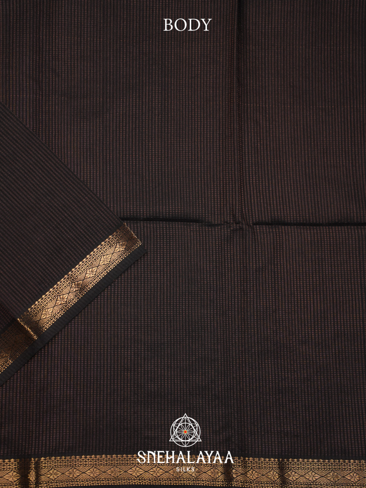 Black Maheshwari Silk Cotton Saree