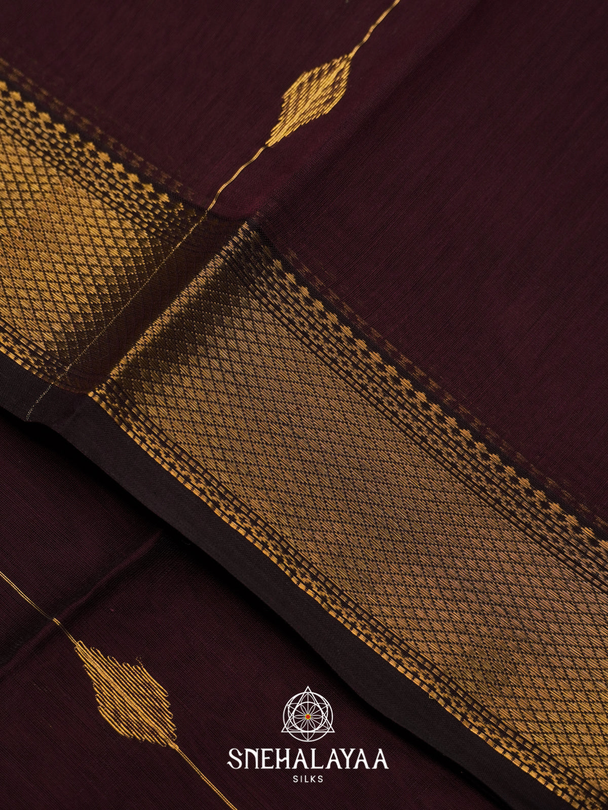 Brown Maheshwari Silk Cotton Saree