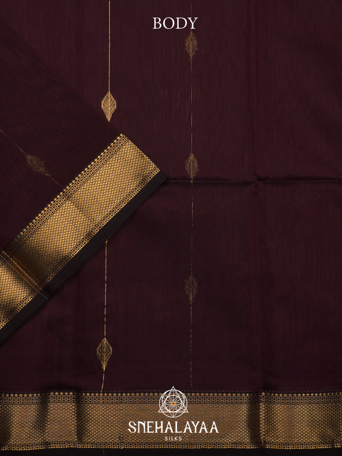 Brown Maheshwari Silk Cotton Saree