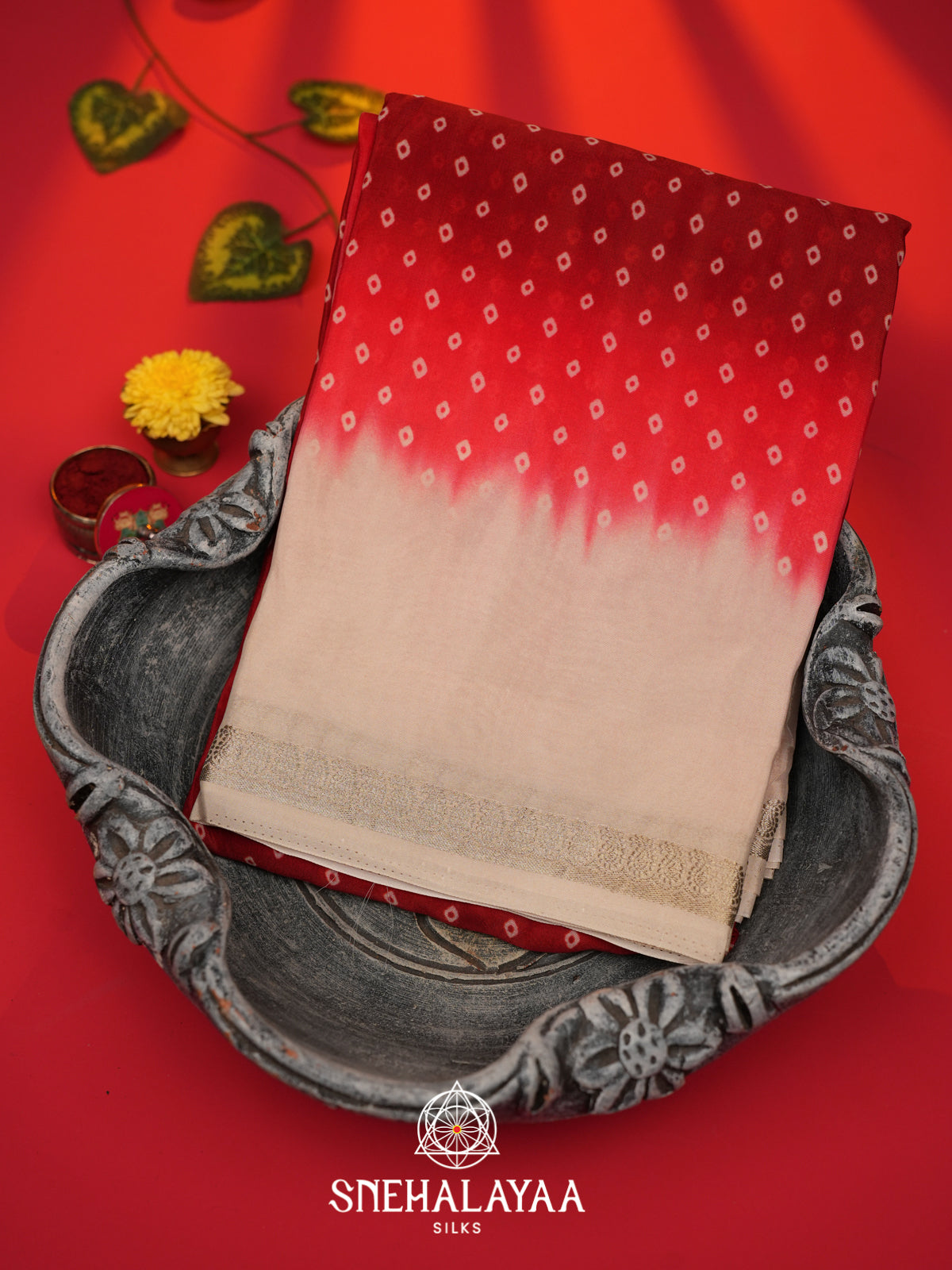 Red Mysore Silk Saree