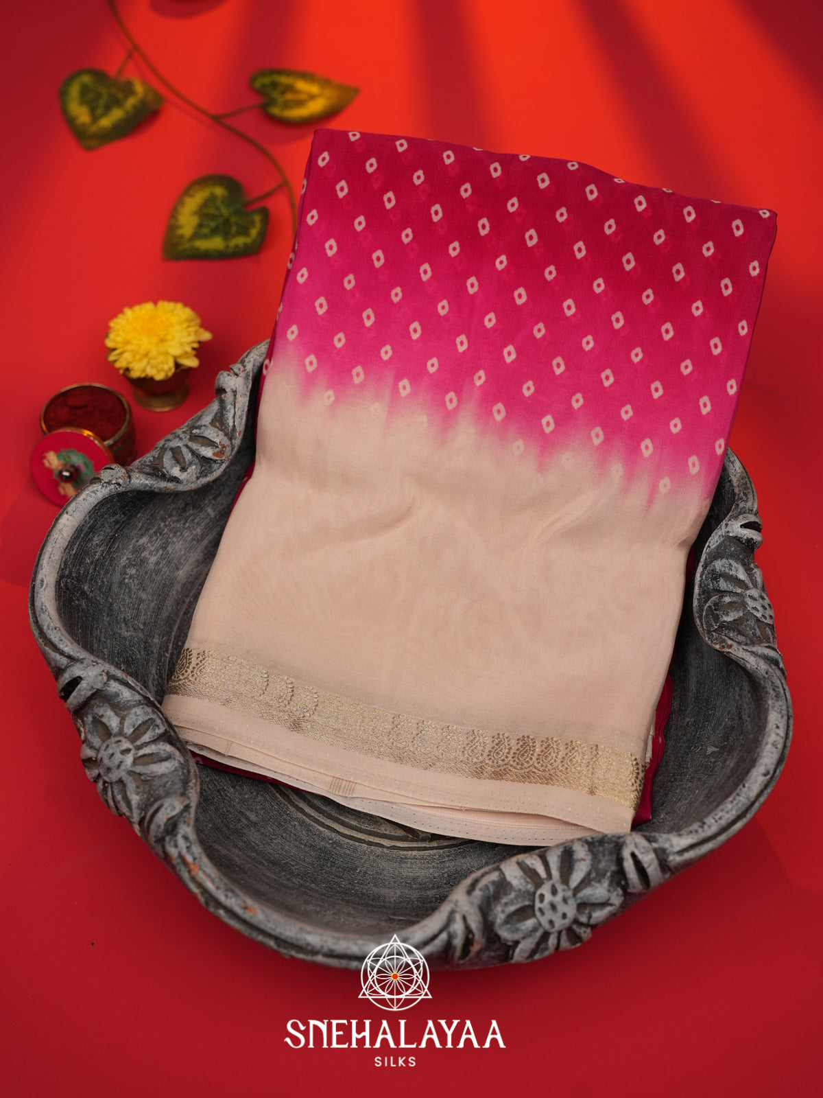 Pink Mysore Silk Saree