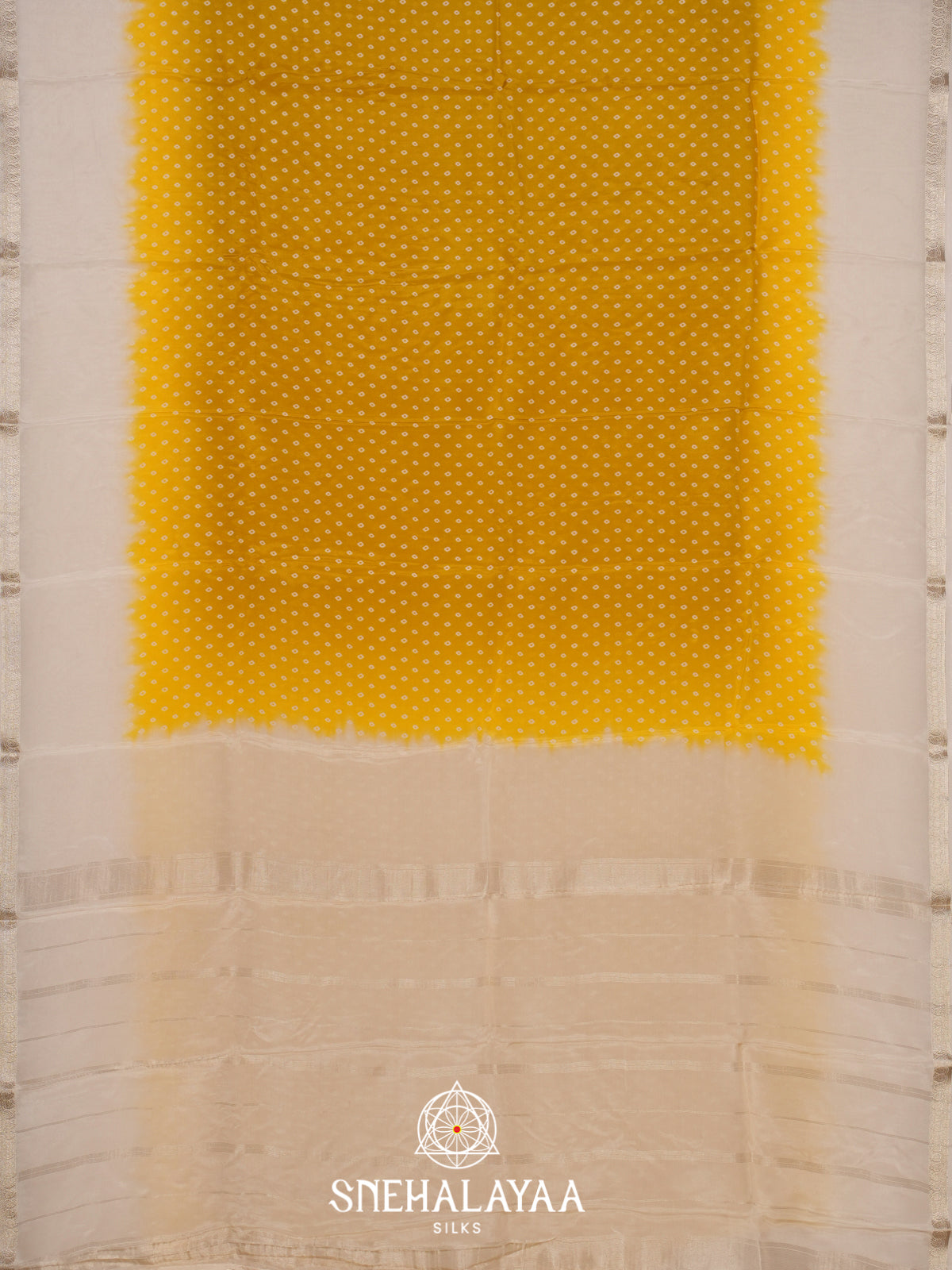 Yellow Mysore Silk Saree