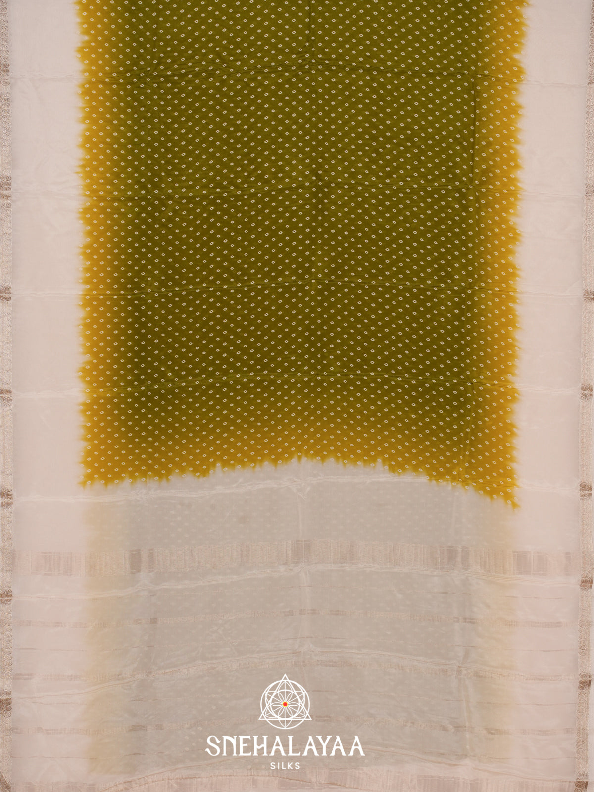 Olive Green Mysore Silk Saree
