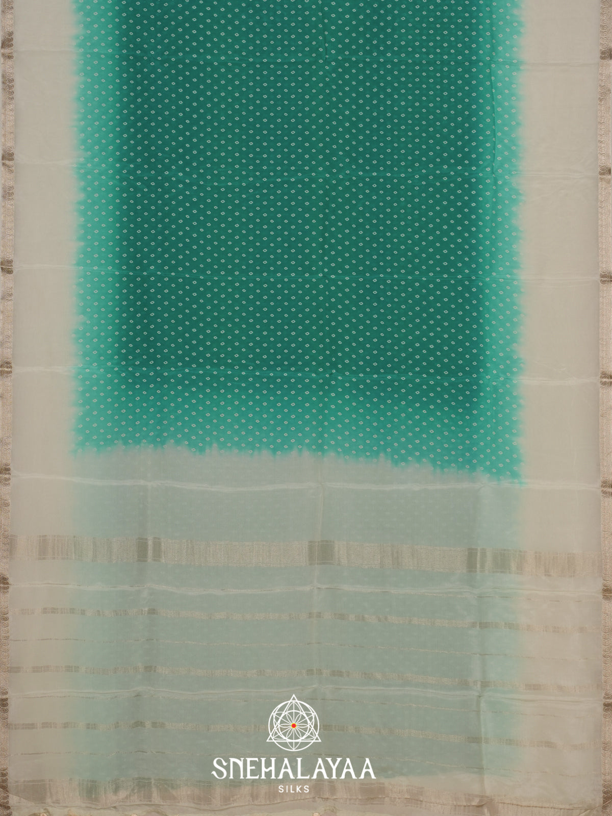 Sea Green Mysore Silk Saree