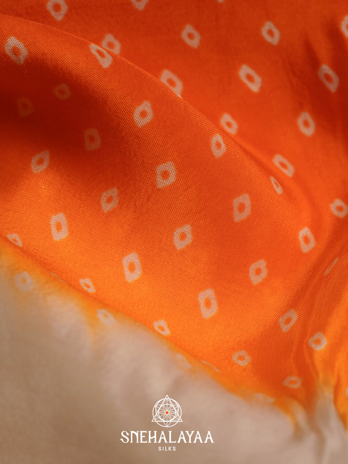Orange Mysore Silk Saree