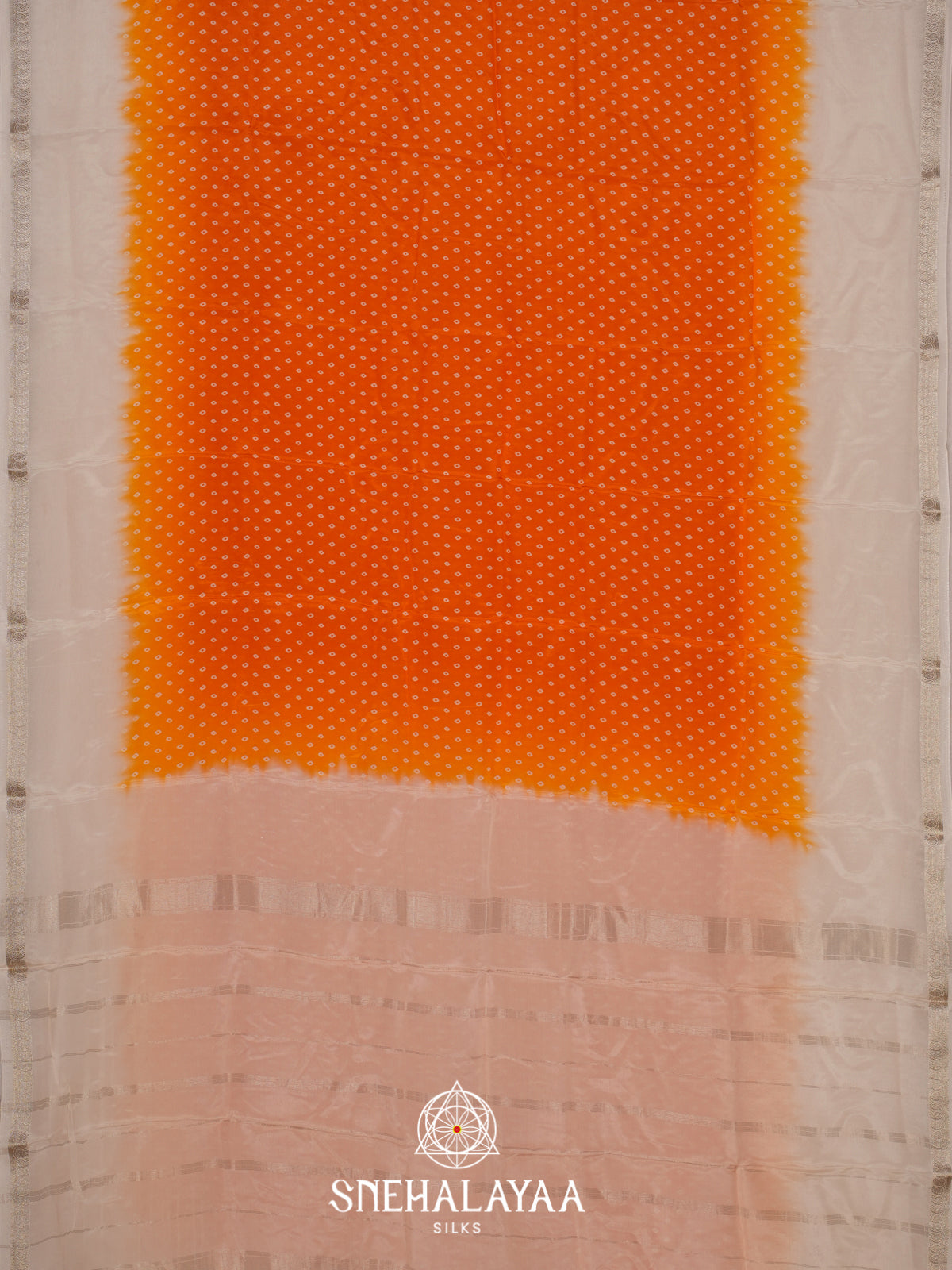 Orange Mysore Silk Saree