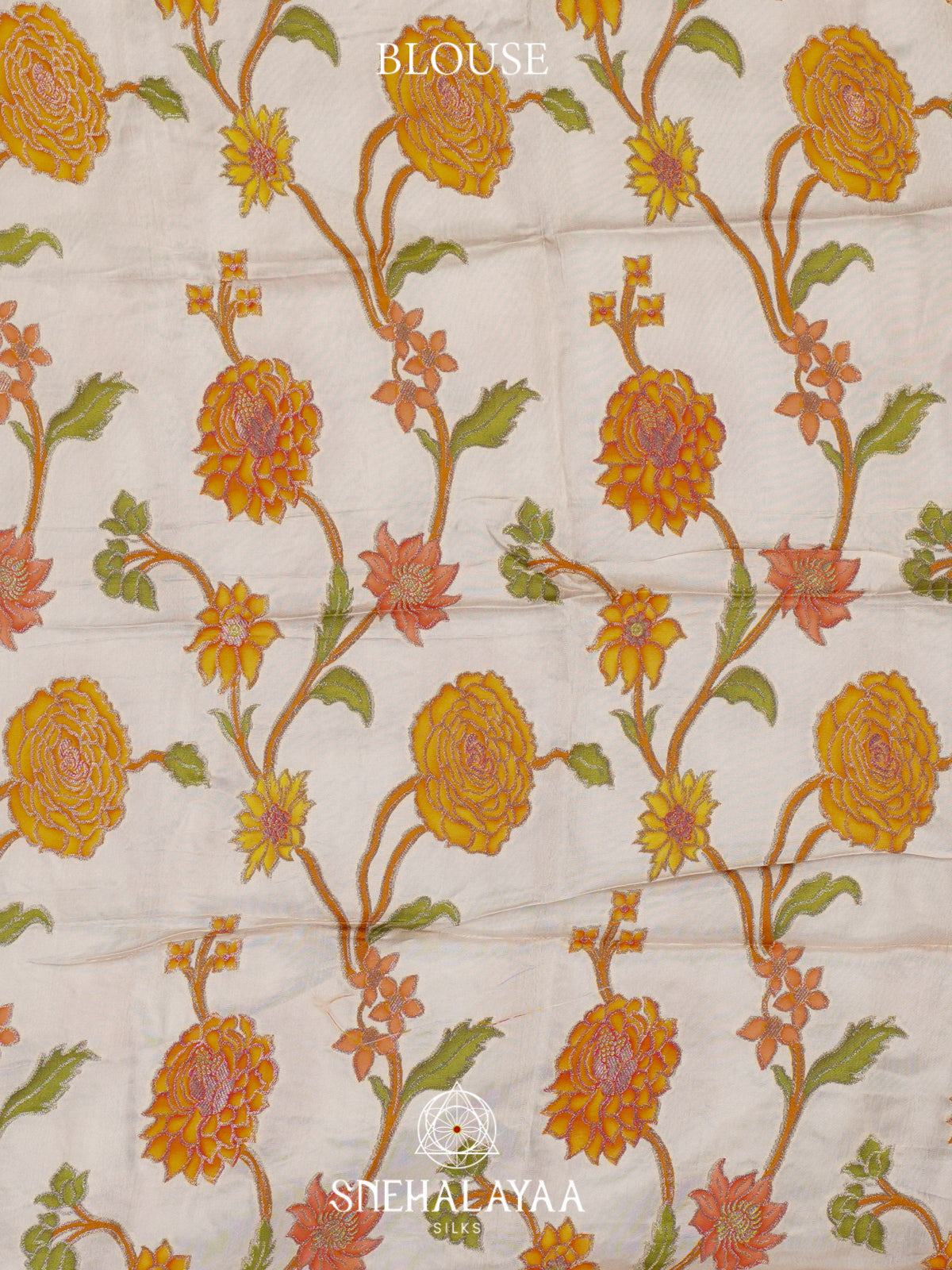 Orange Mysore Silk Saree