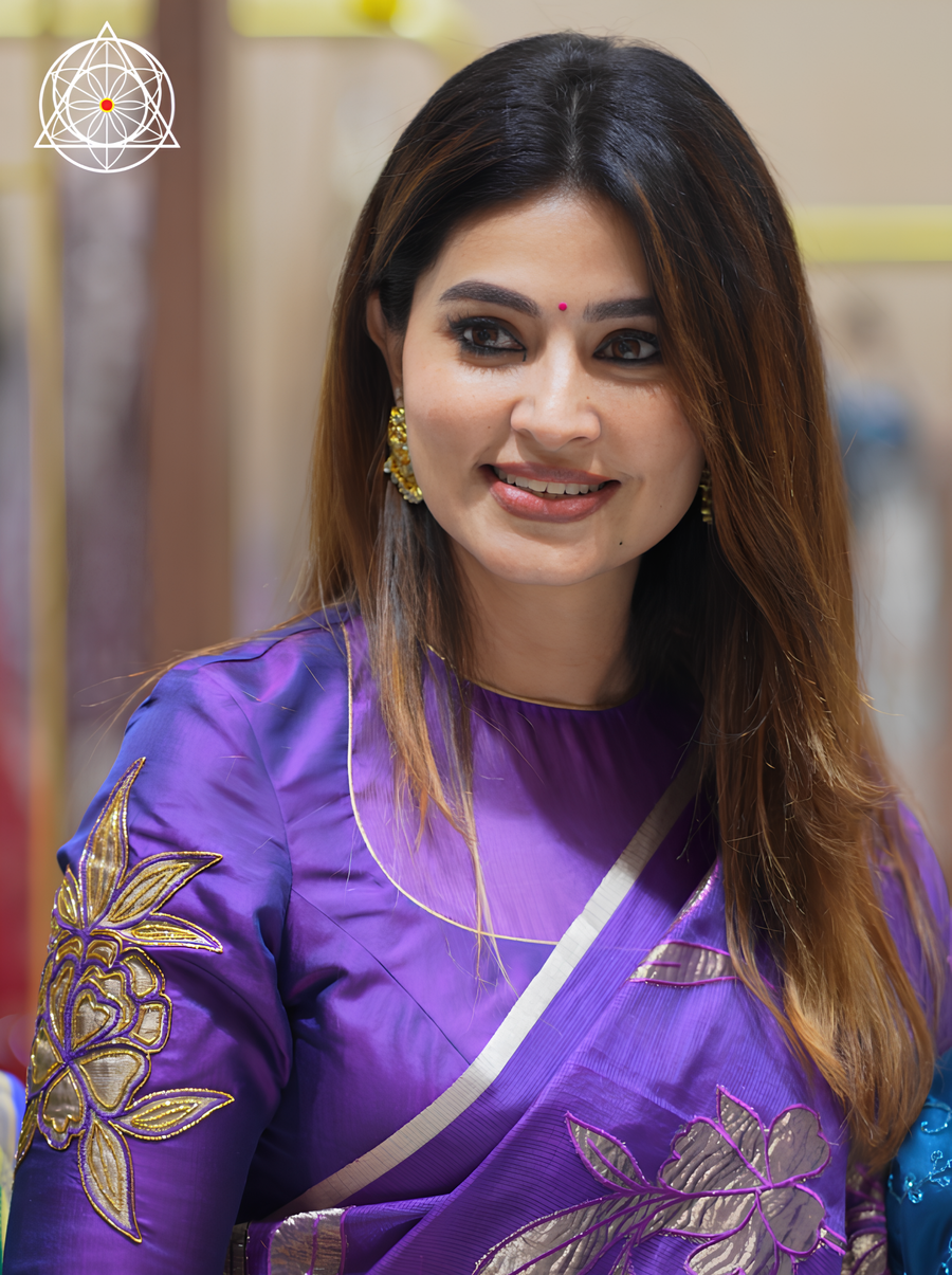 Purple Kota Saree