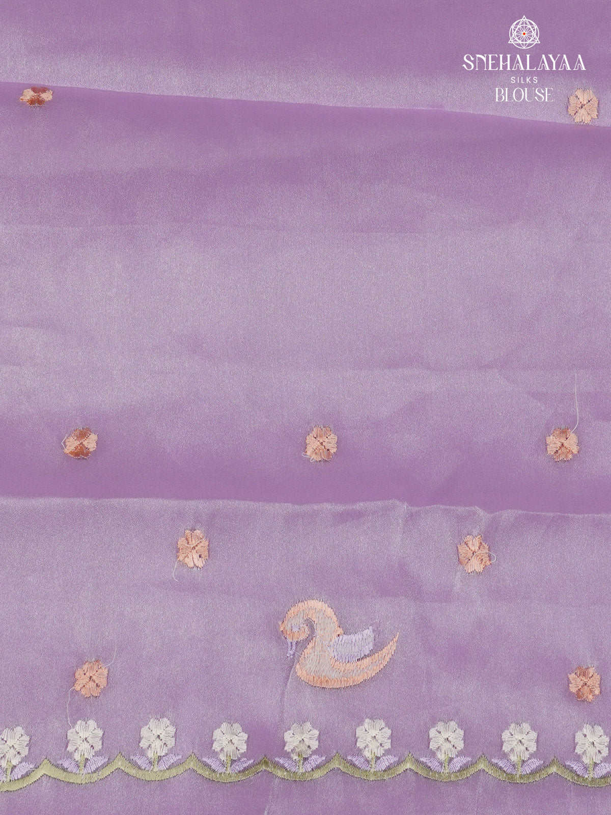 Lavender Embroidery Designer Saree