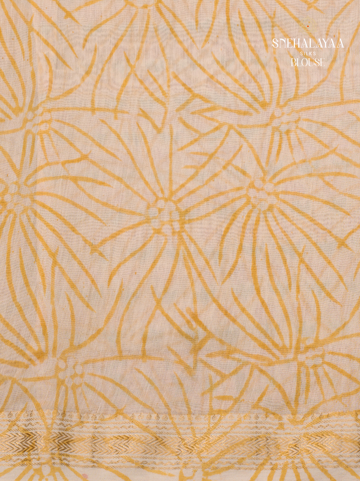 Mustard Yellow Chanderi Saree