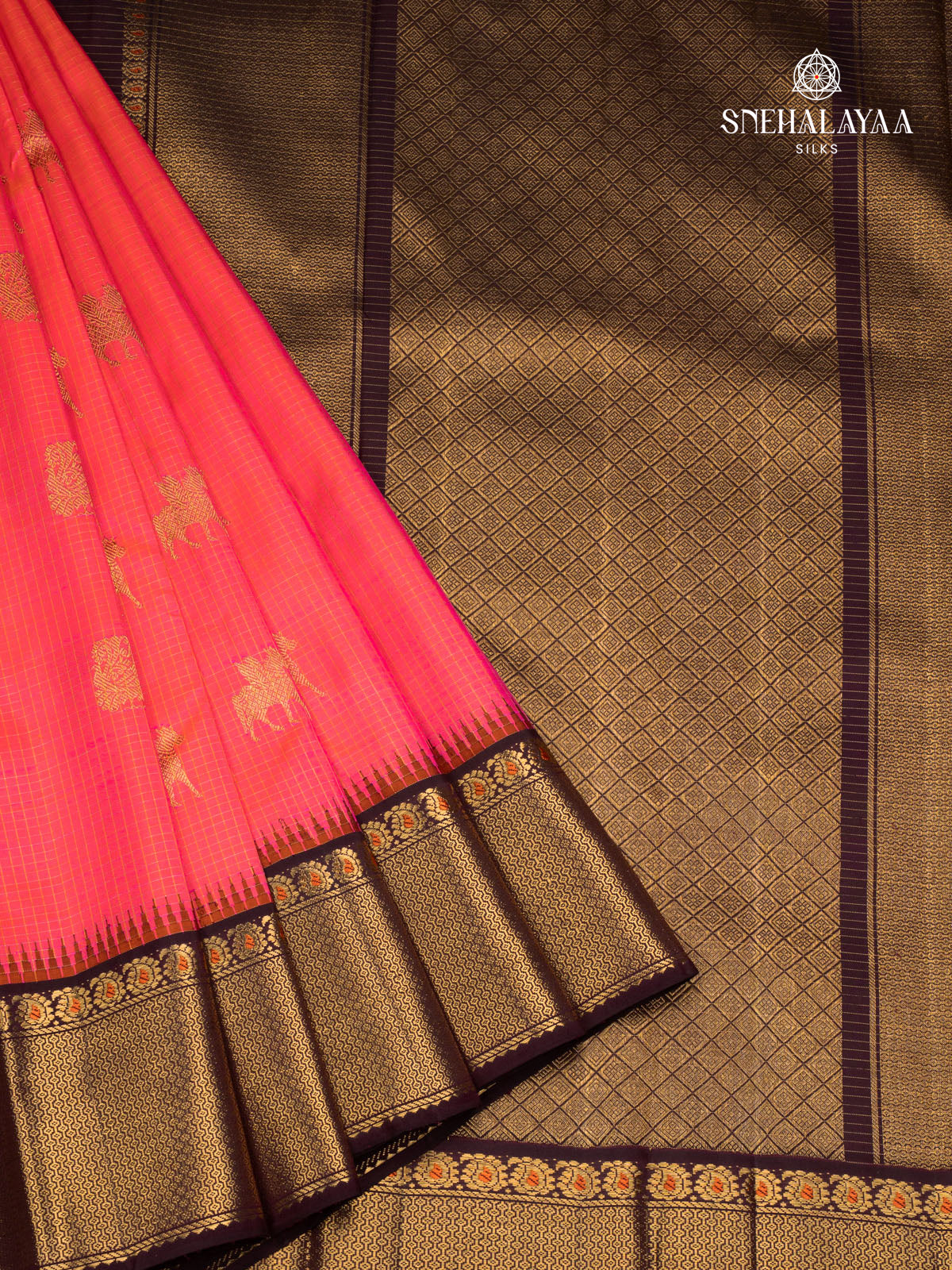 Rani Pink Kanjivaram Silk Saree