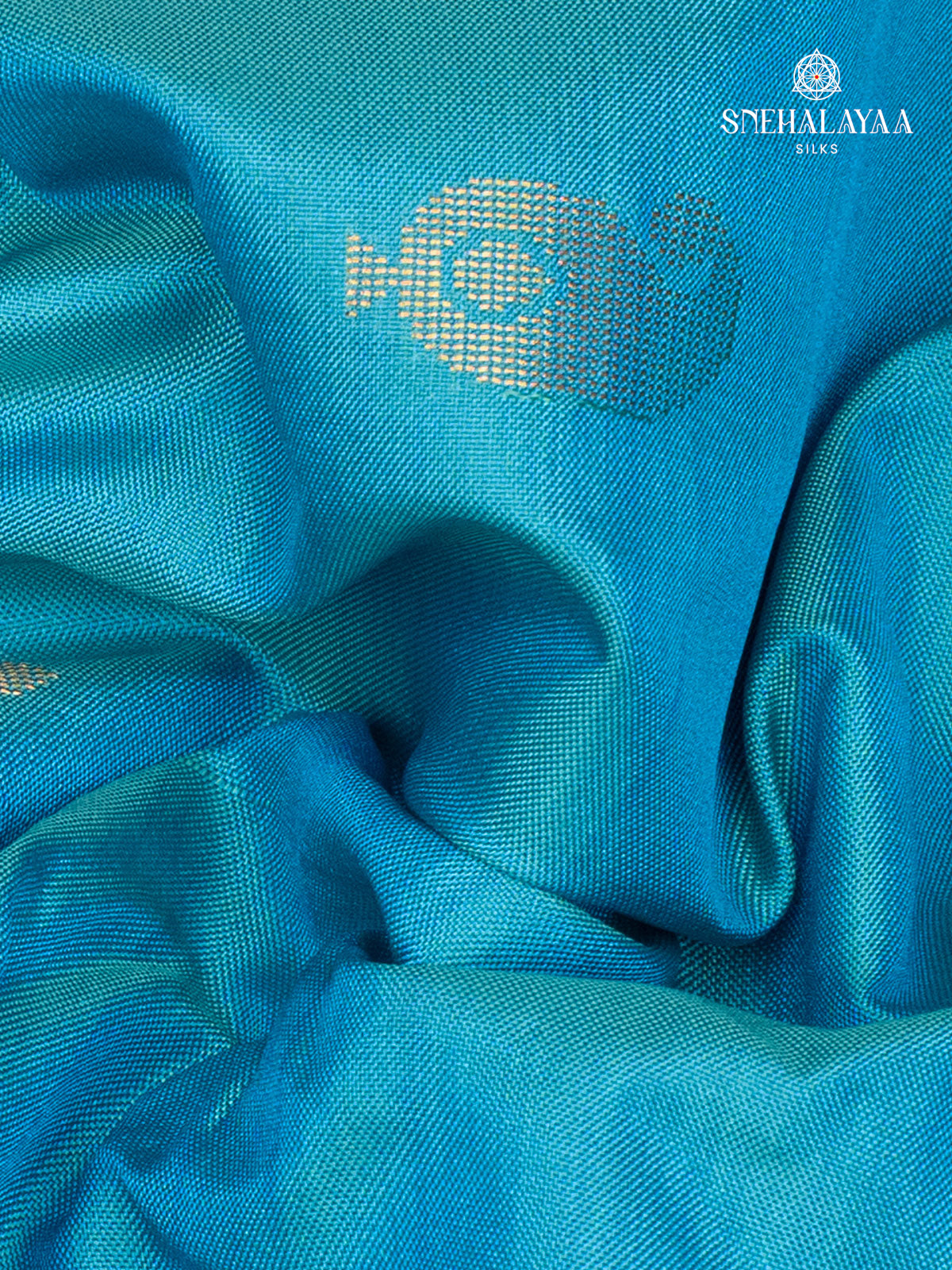 Sky Blue Gadwal Silk Saree