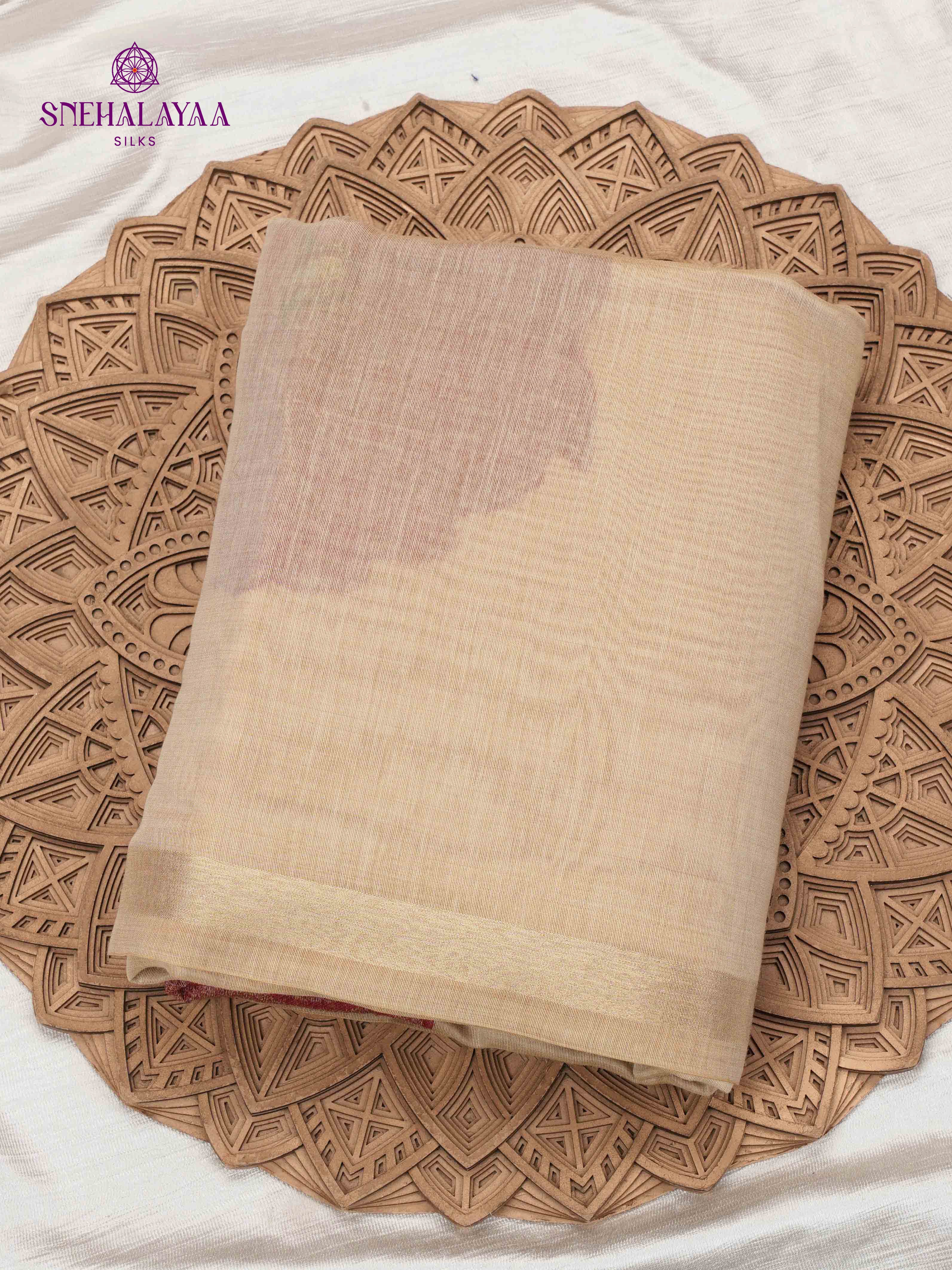 Cream Munga Cotton Saree