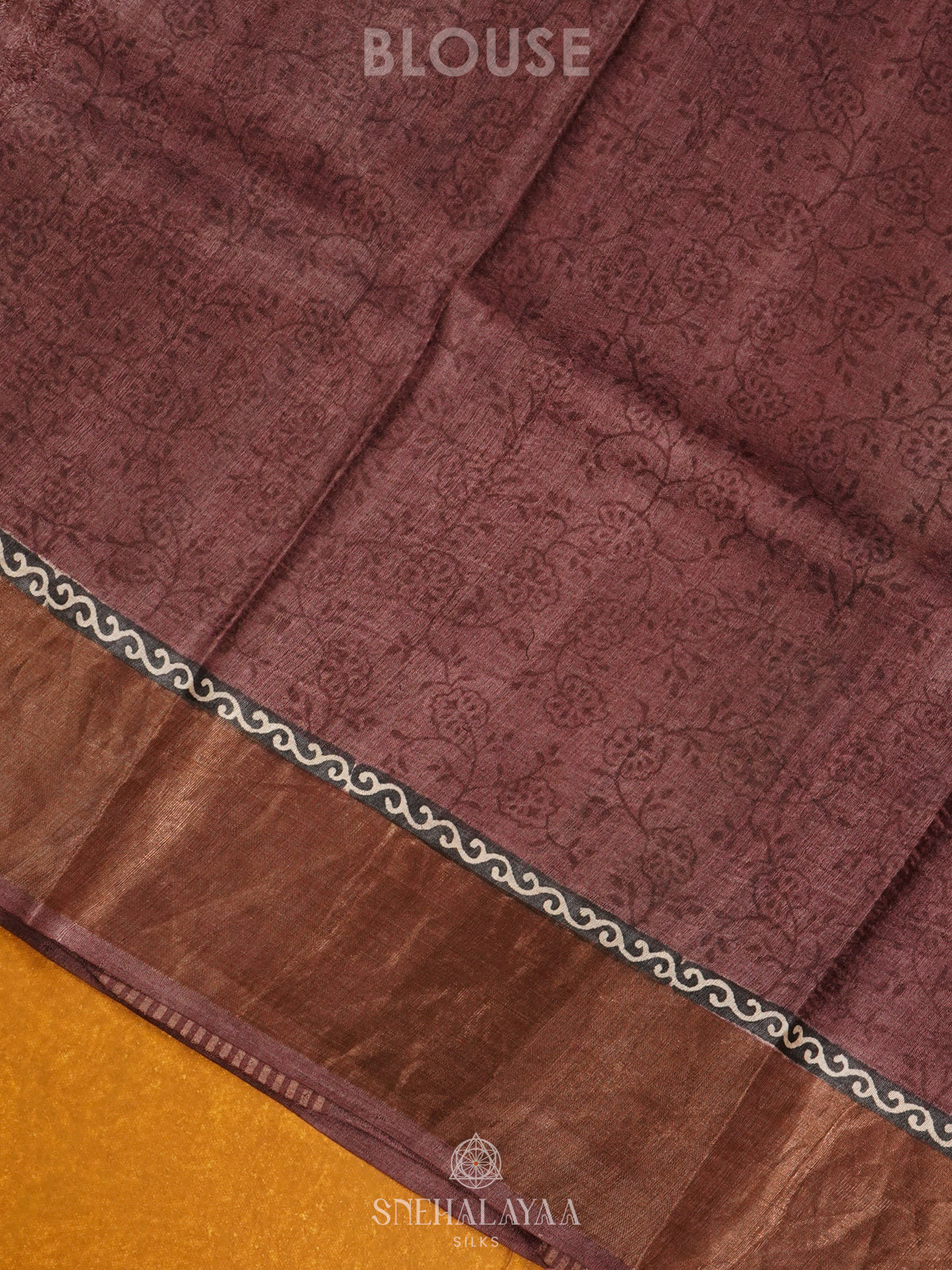 Mustard Tussar Saree