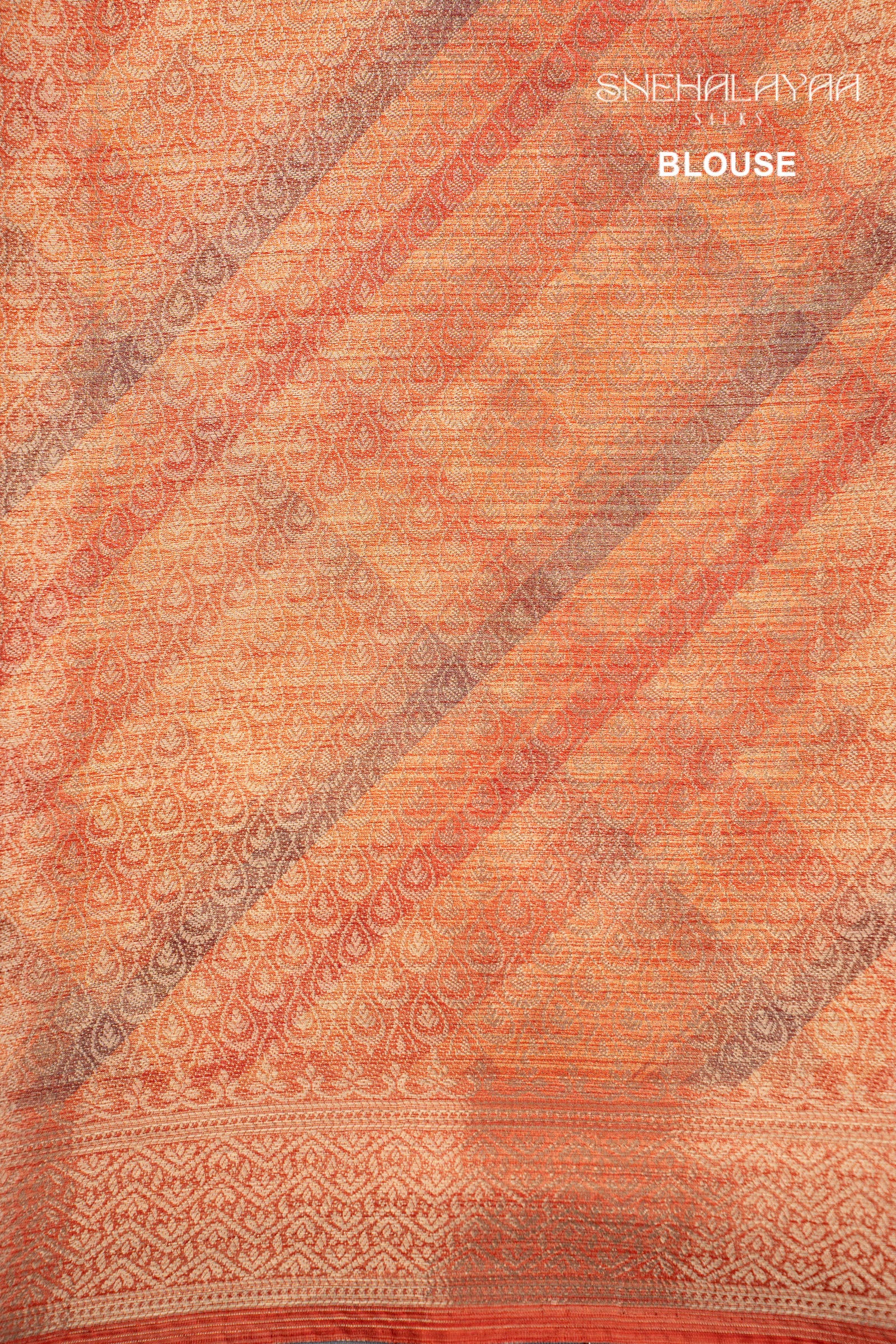 Orange Dola Silk Saree