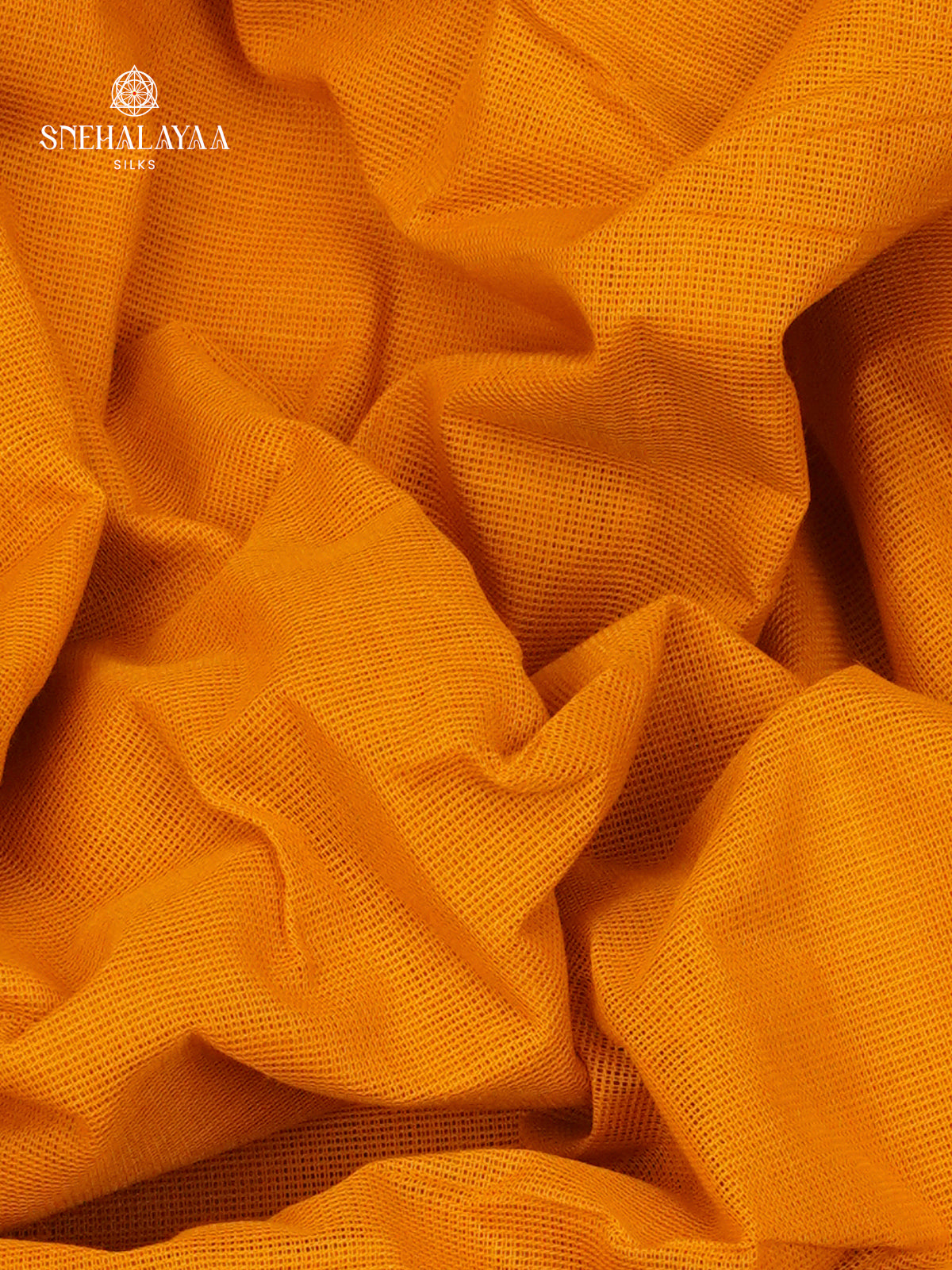 Mustard Yellow Kanchi Cotton Saree