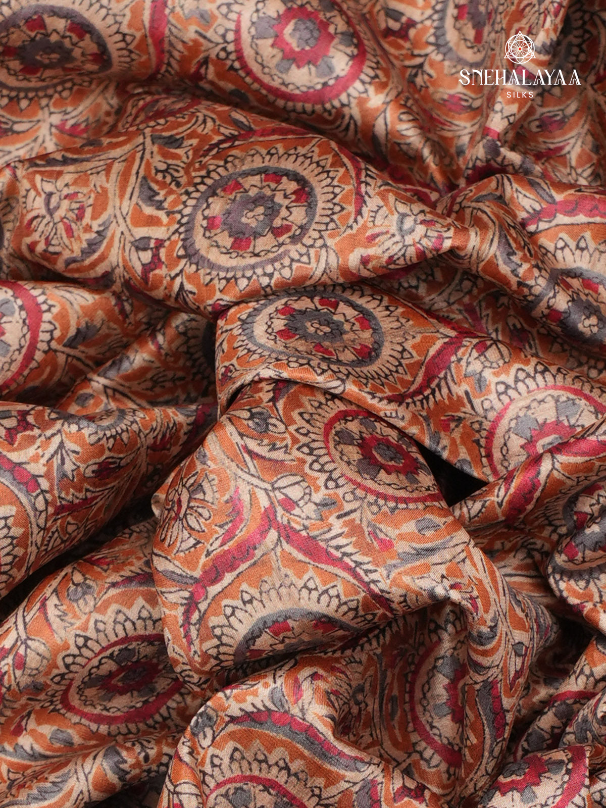 Maroon Tussar Saree