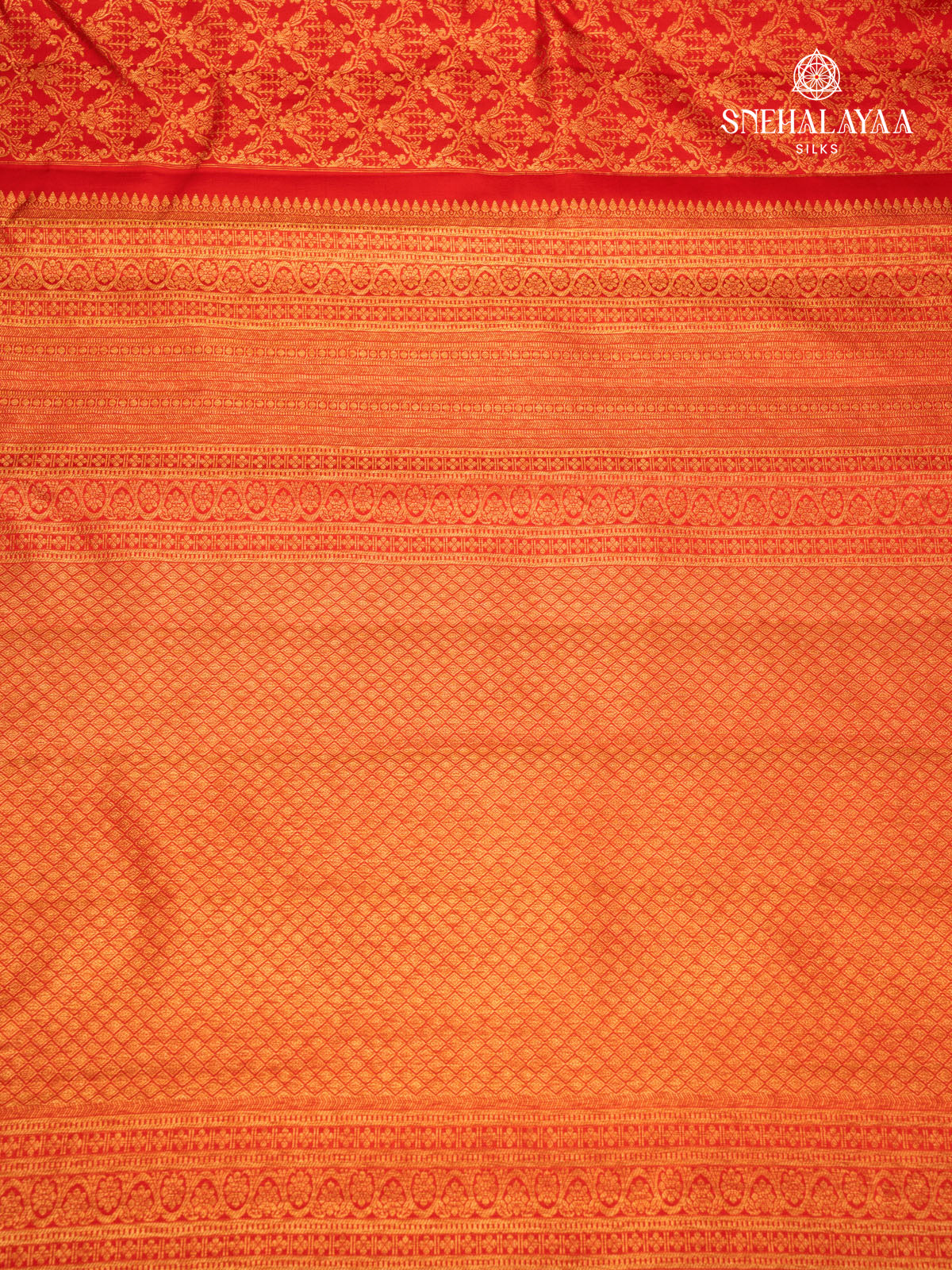 Rust Orange Kanjivaram Silk Saree