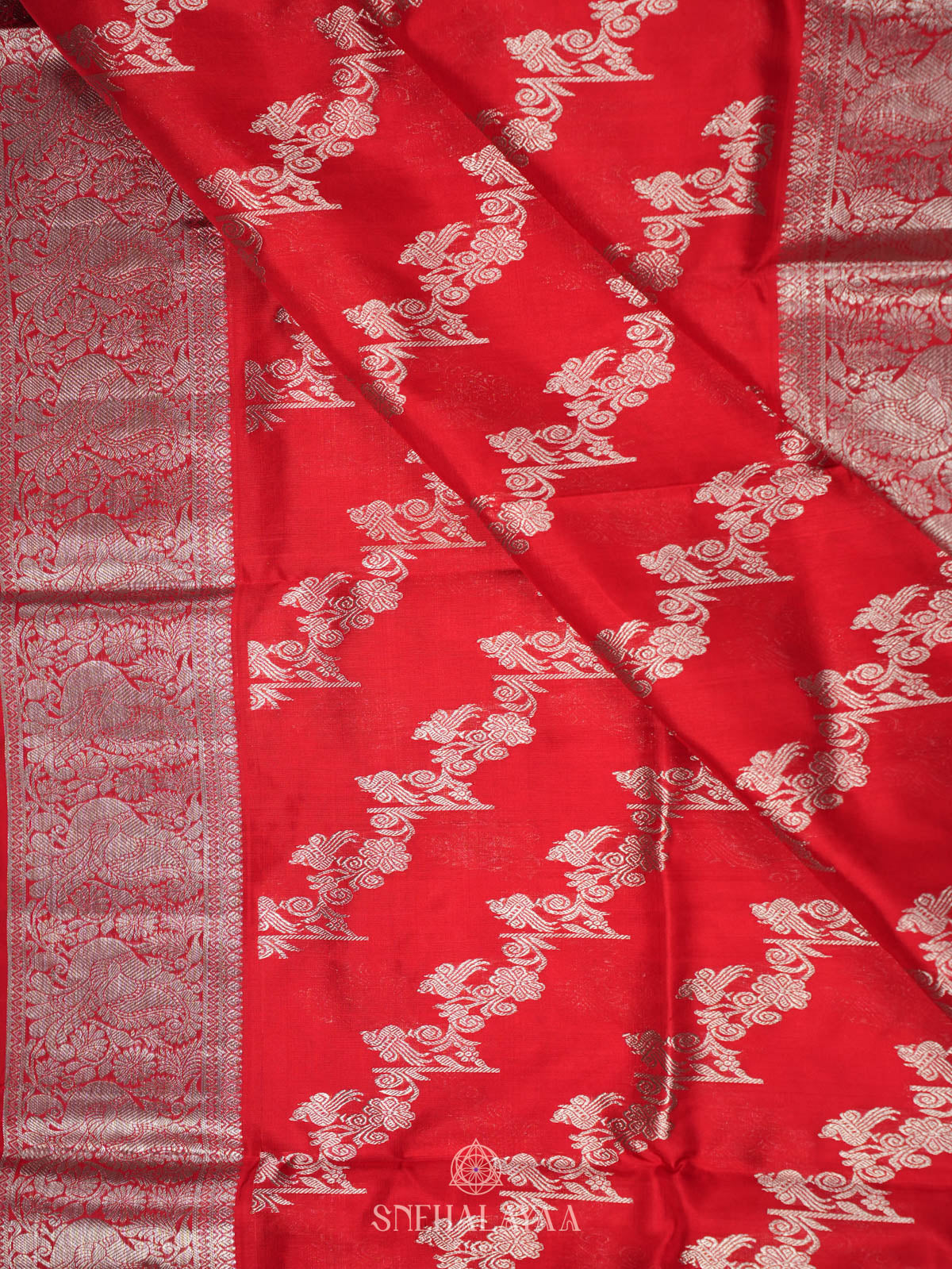 Red Venkatagiri Silk Saree