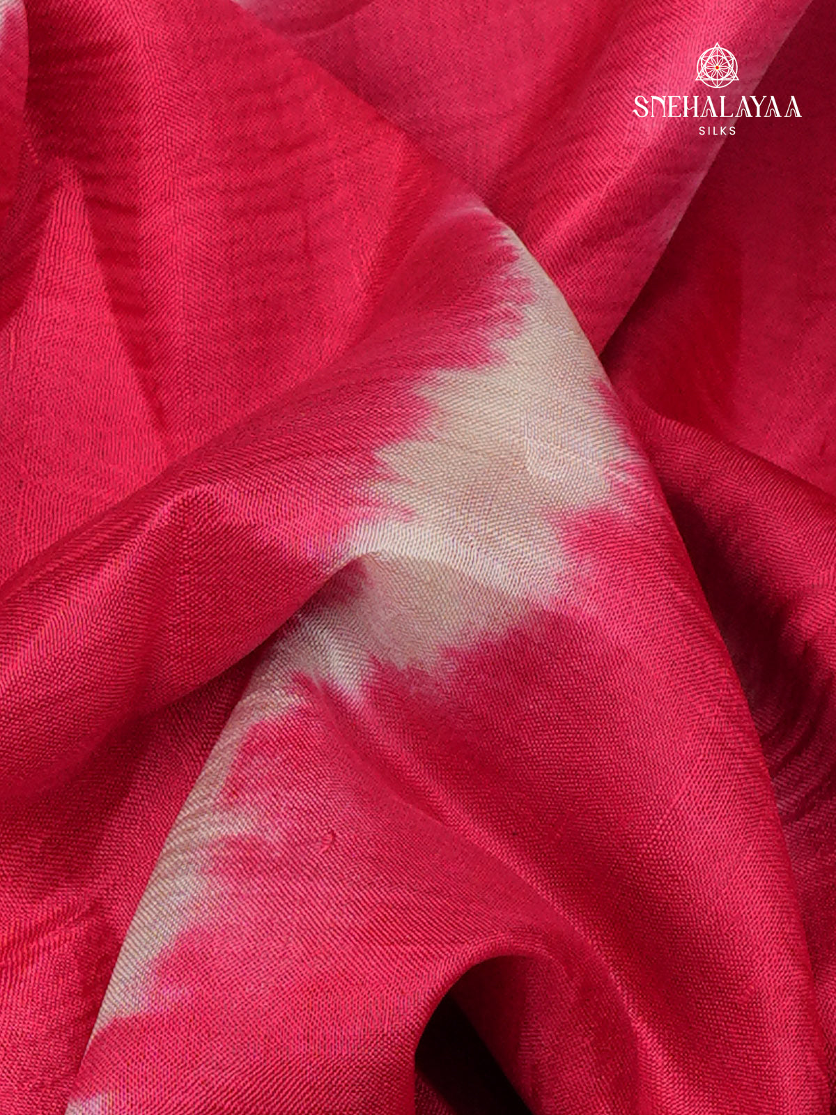 Red Tussar Silk Saree