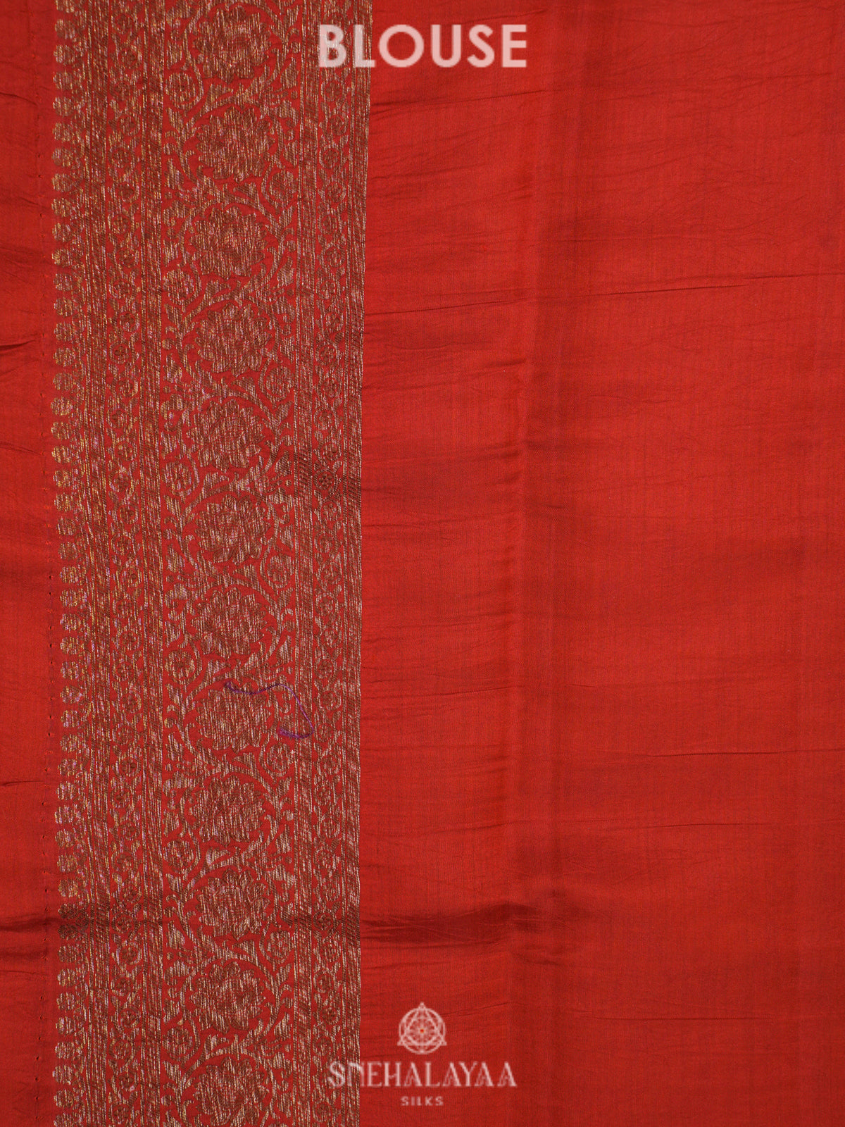 Orange Banaras Raw Silk Saree