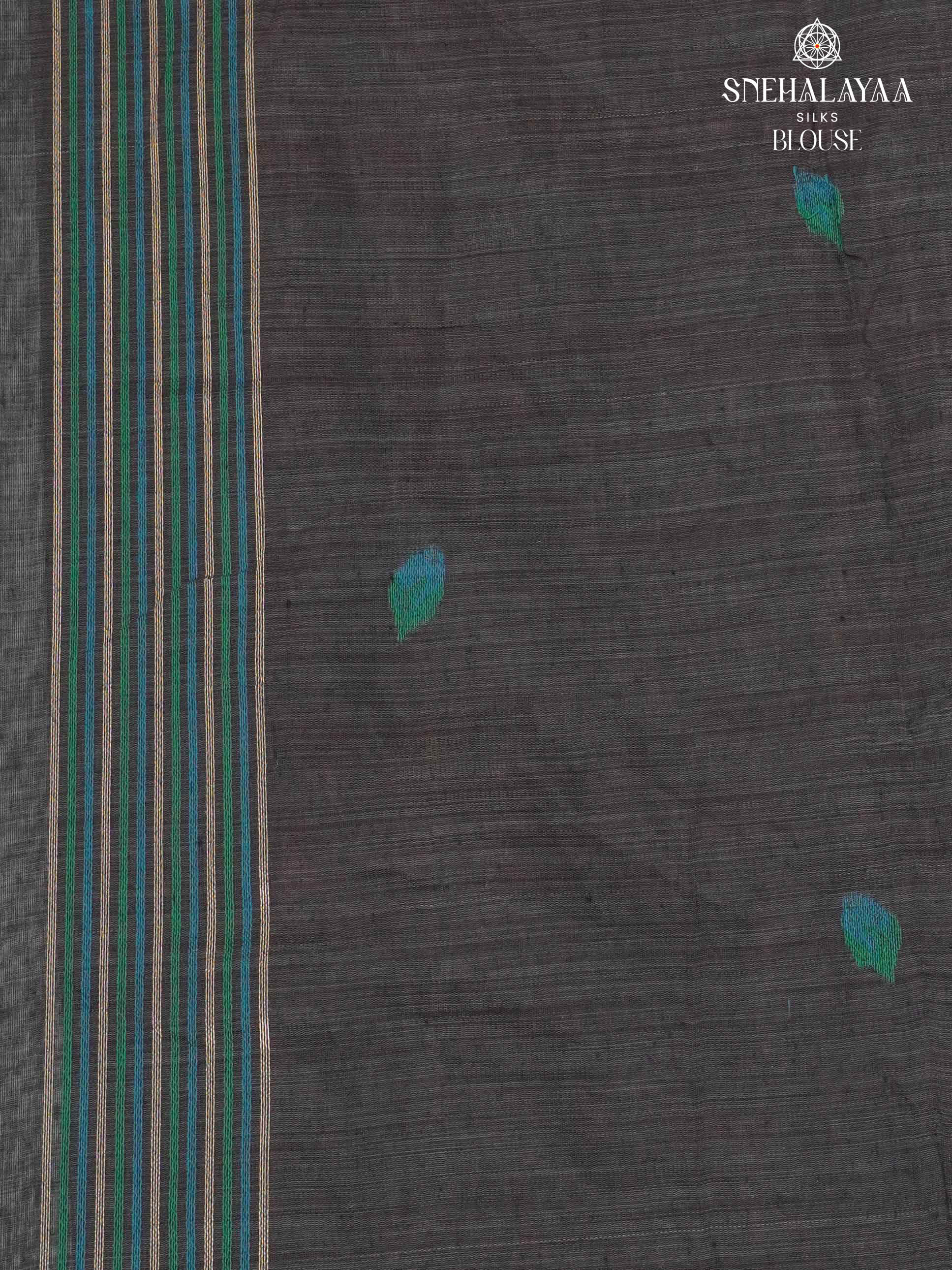 Sky Blue Munga Cotton Saree