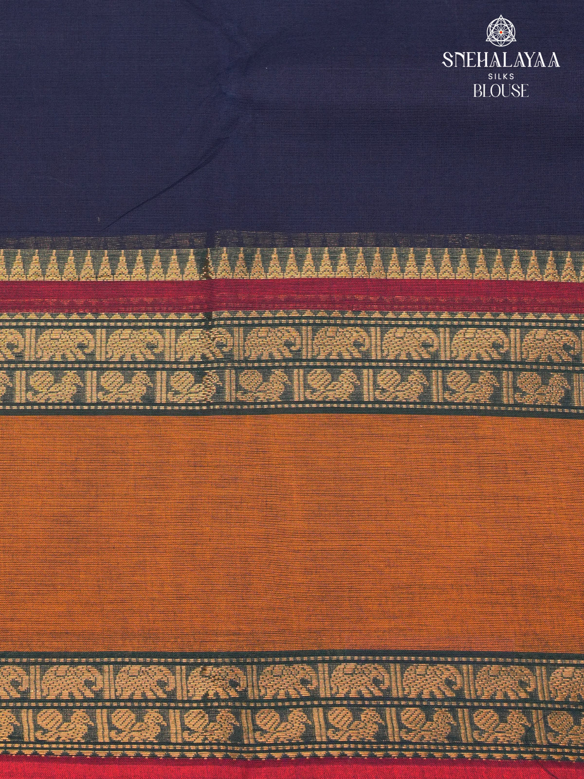 Navy Blue Chettinad Cotton Saree
