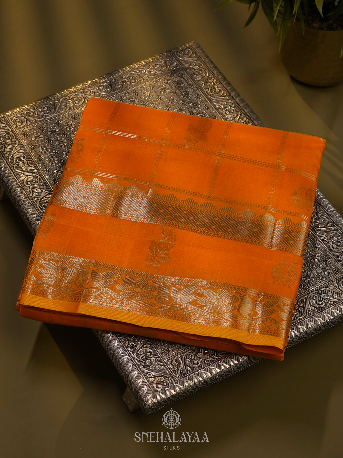 Mango Yellow Mangalagiri Kuppdam Silk Saree