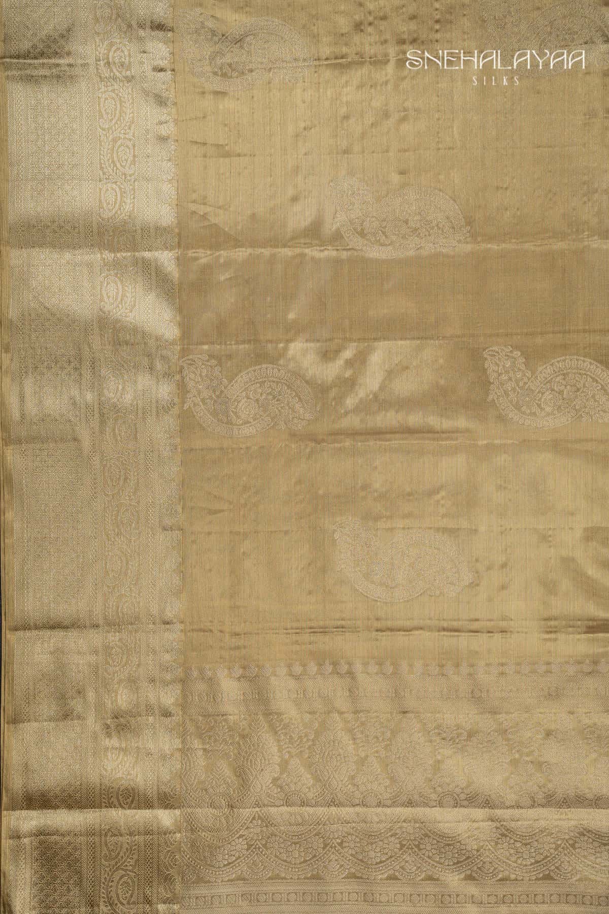 Gold Kancheevaram Tissue Silk Saree