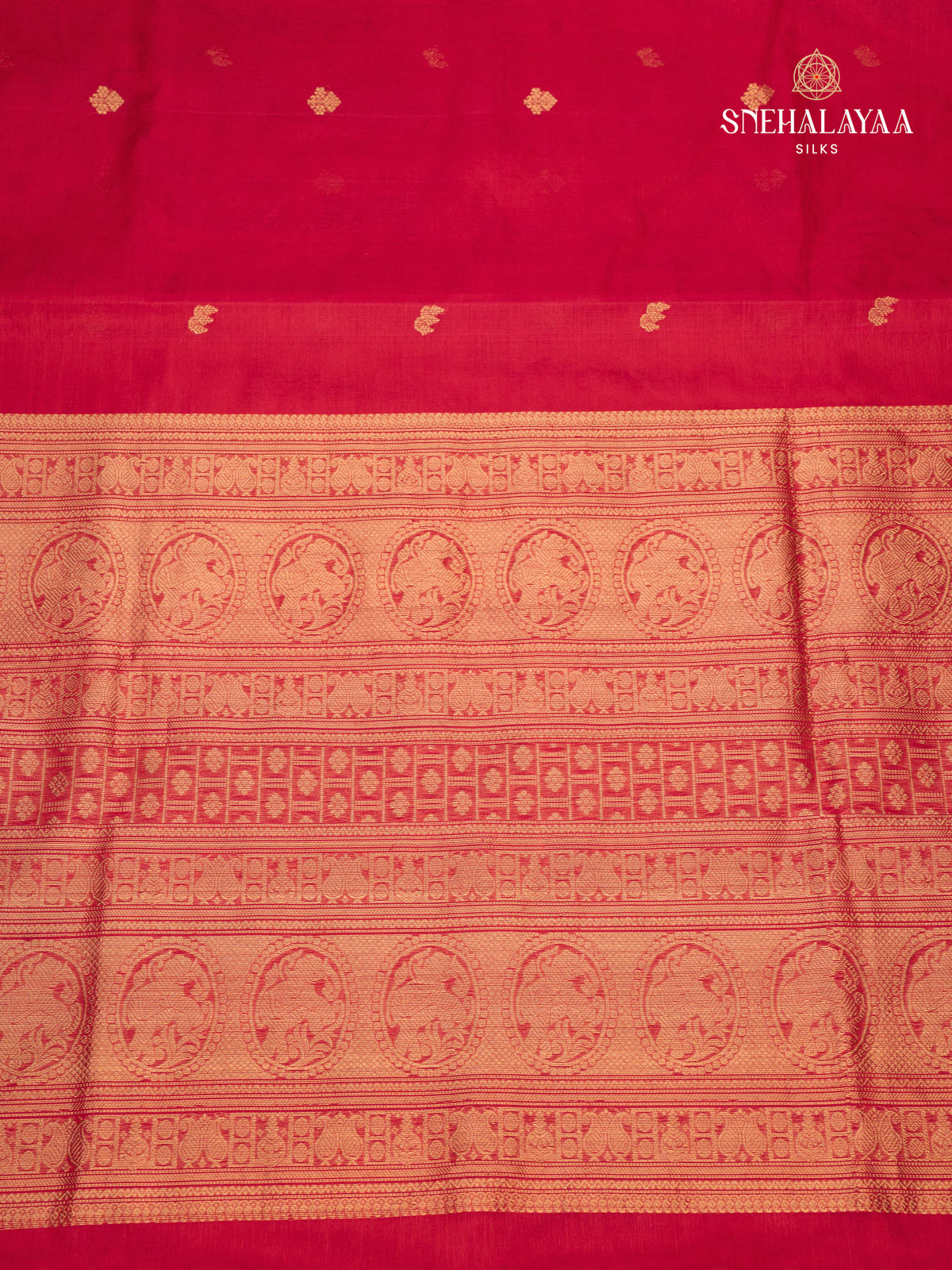 Red Kanchi Silk Cotton Saree
