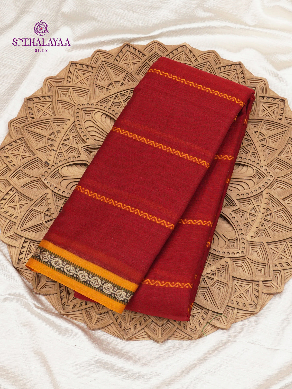 Red Narayanpet Cotton Saree